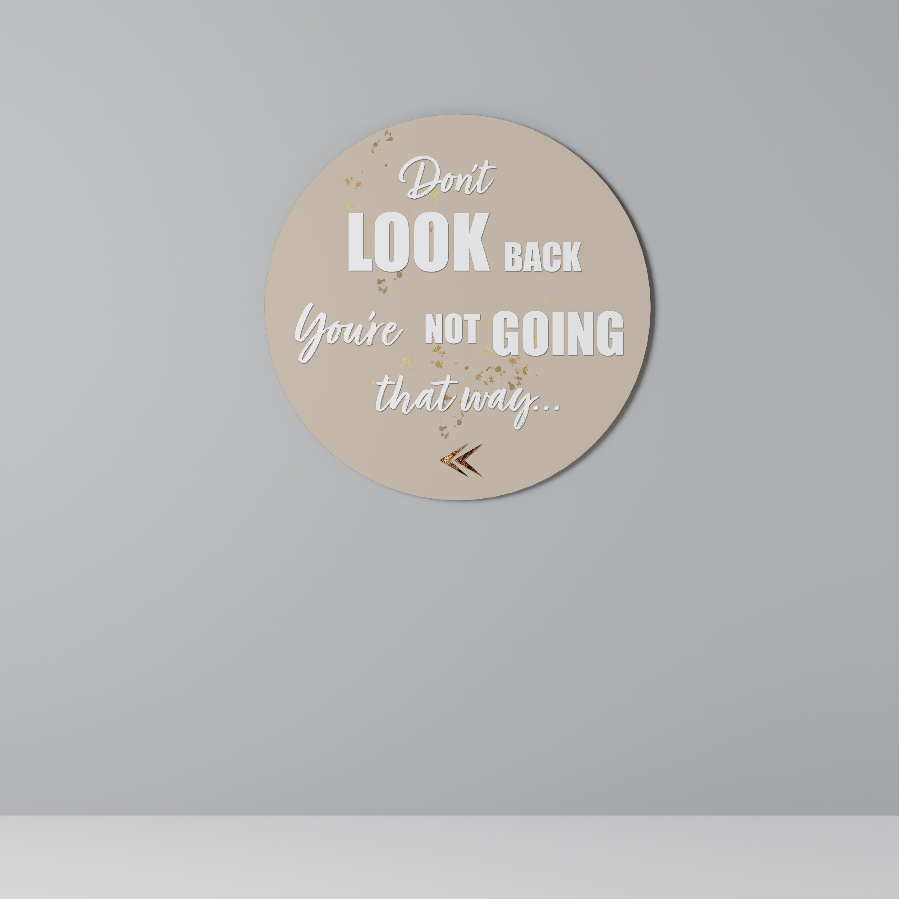 AVANCEZ COURAGEUSEMENT Art mural rond