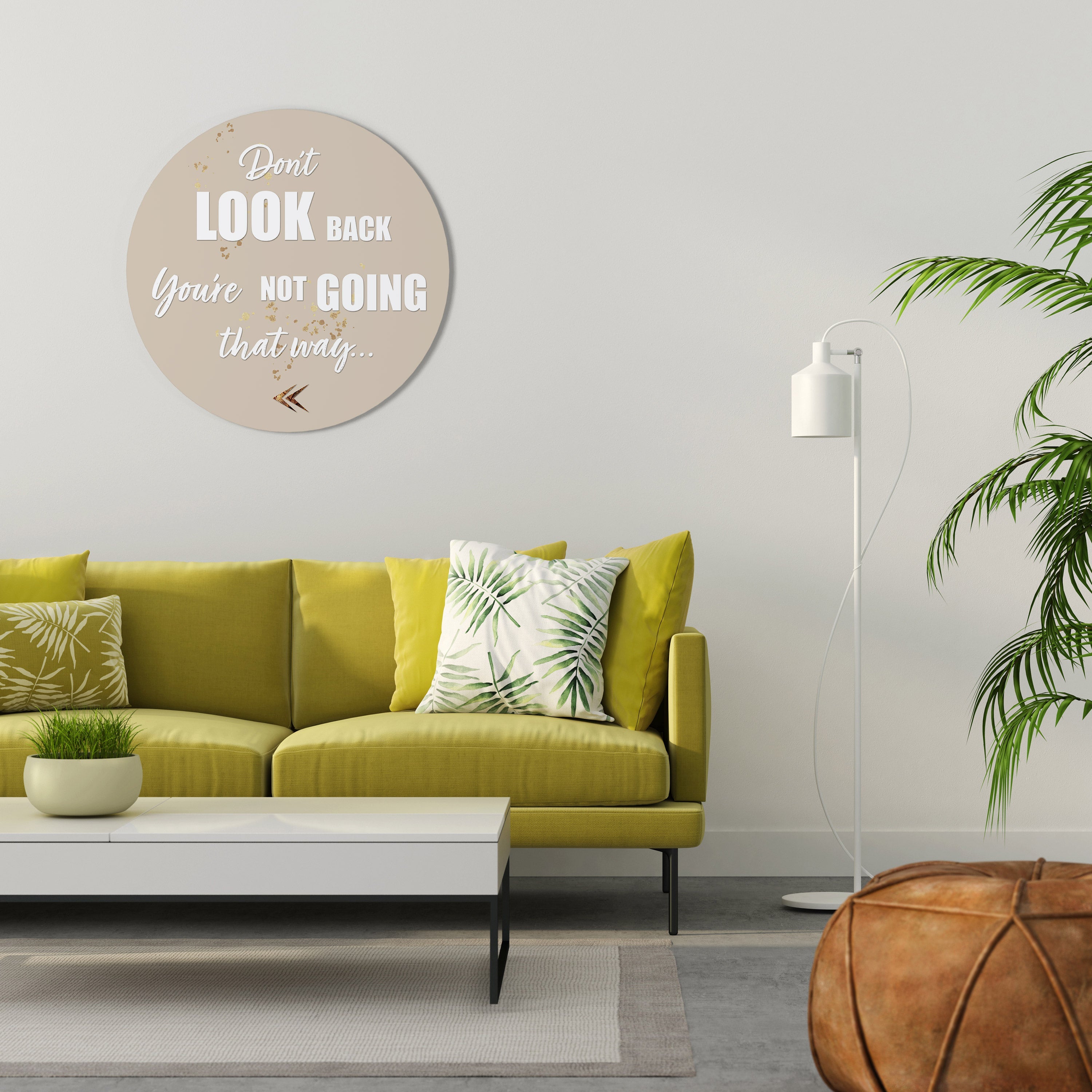 AVANCEZ COURAGEUSEMENT Art mural rond