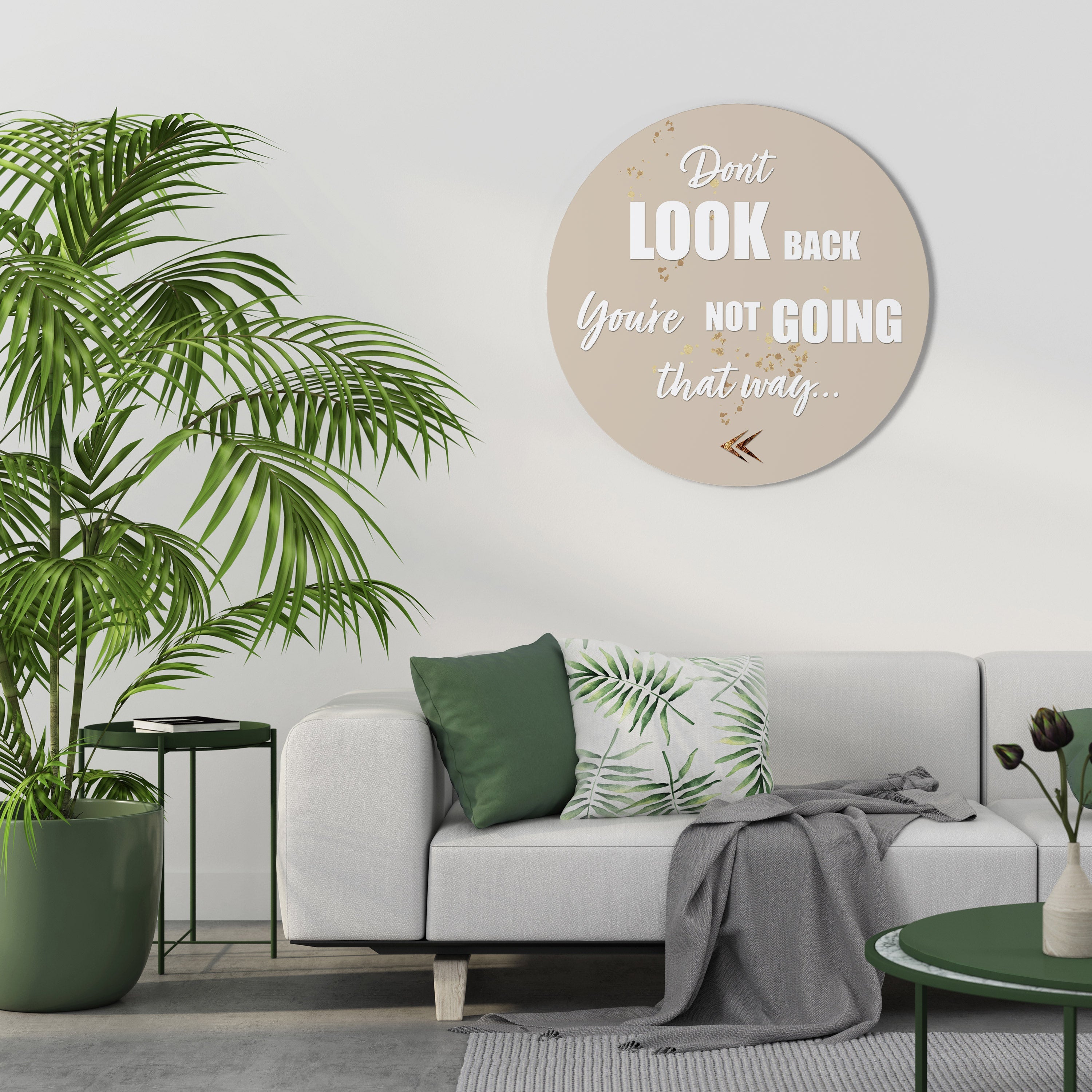 AVANCEZ COURAGEUSEMENT Art mural rond