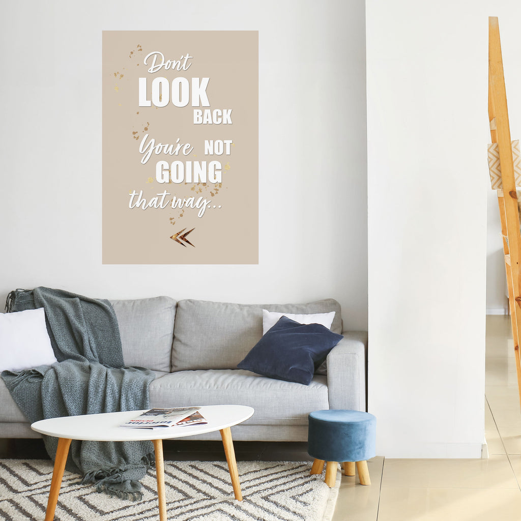 AVANCEZ COURAGEUSEMENT Affiche verticale autocollante