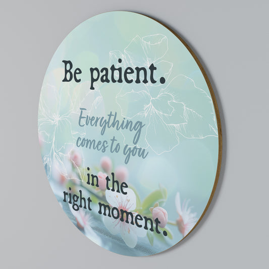 PATIENCE IN BLOOM Round Wall Art