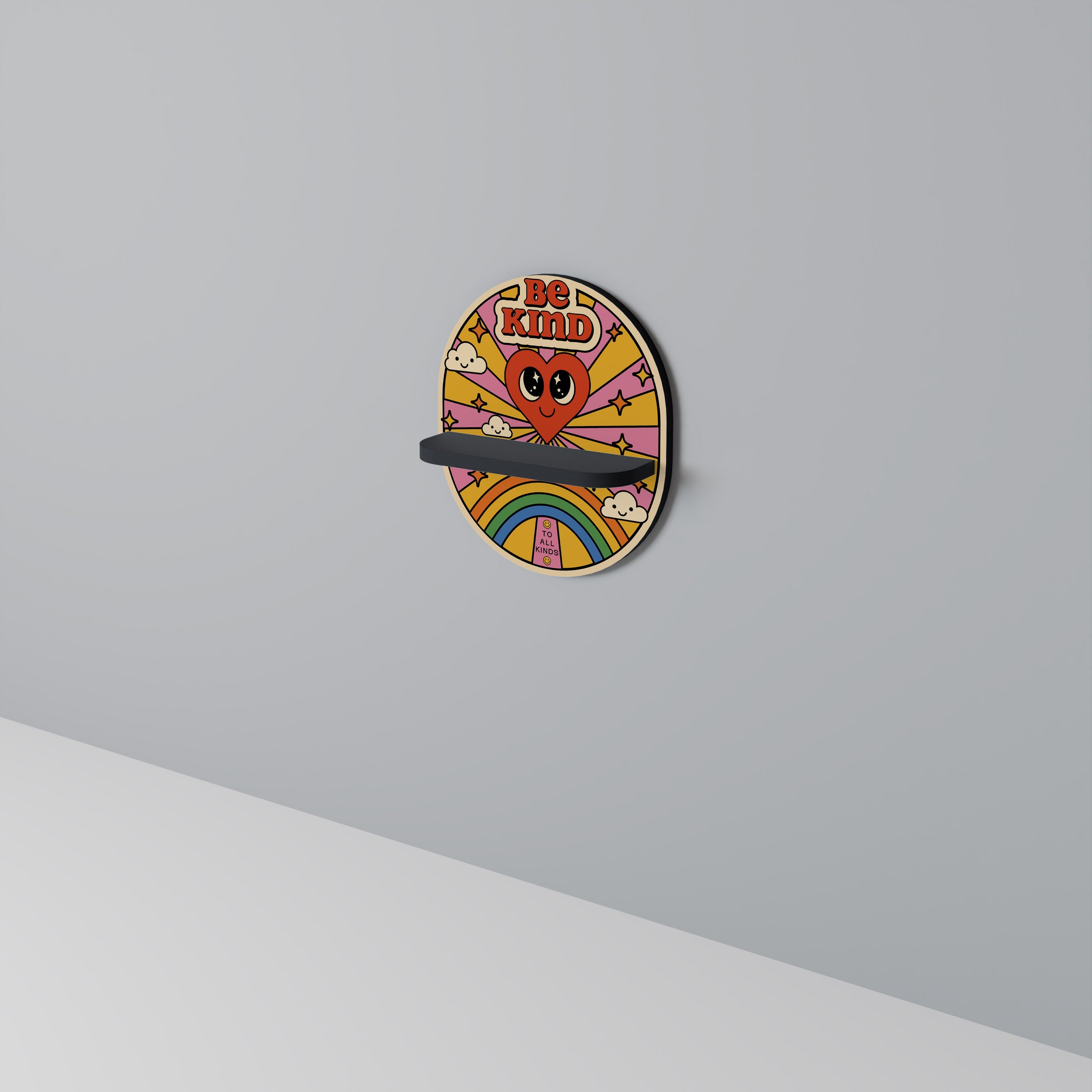 Étagère ovale BE KIND en finition noire