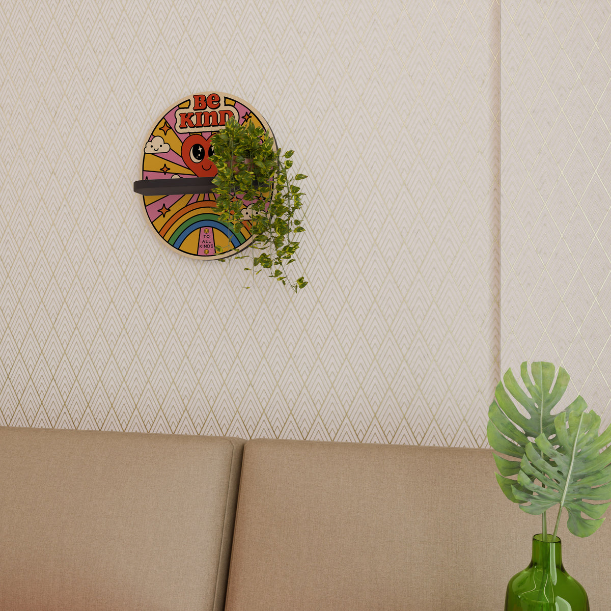 BE KIND Art Shelf