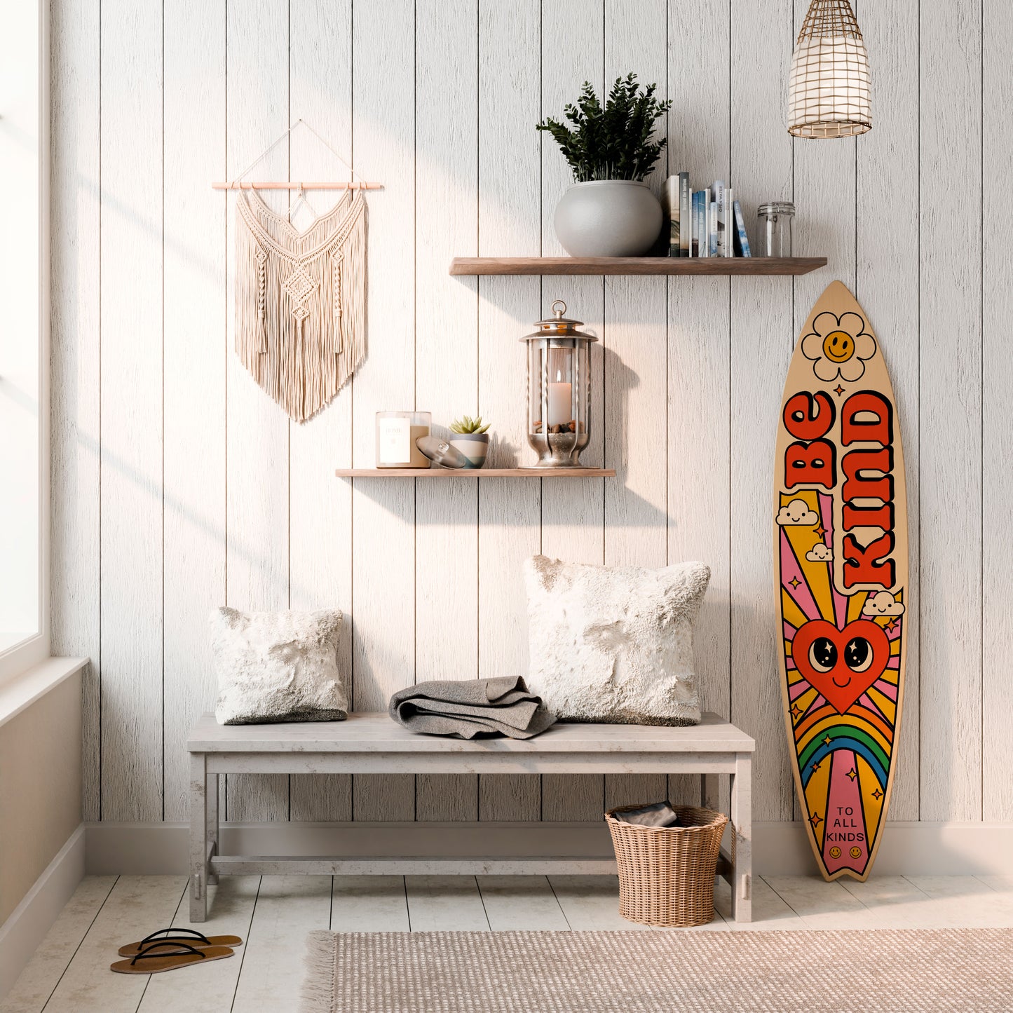 BE KIND Surfboard Decorative Panel