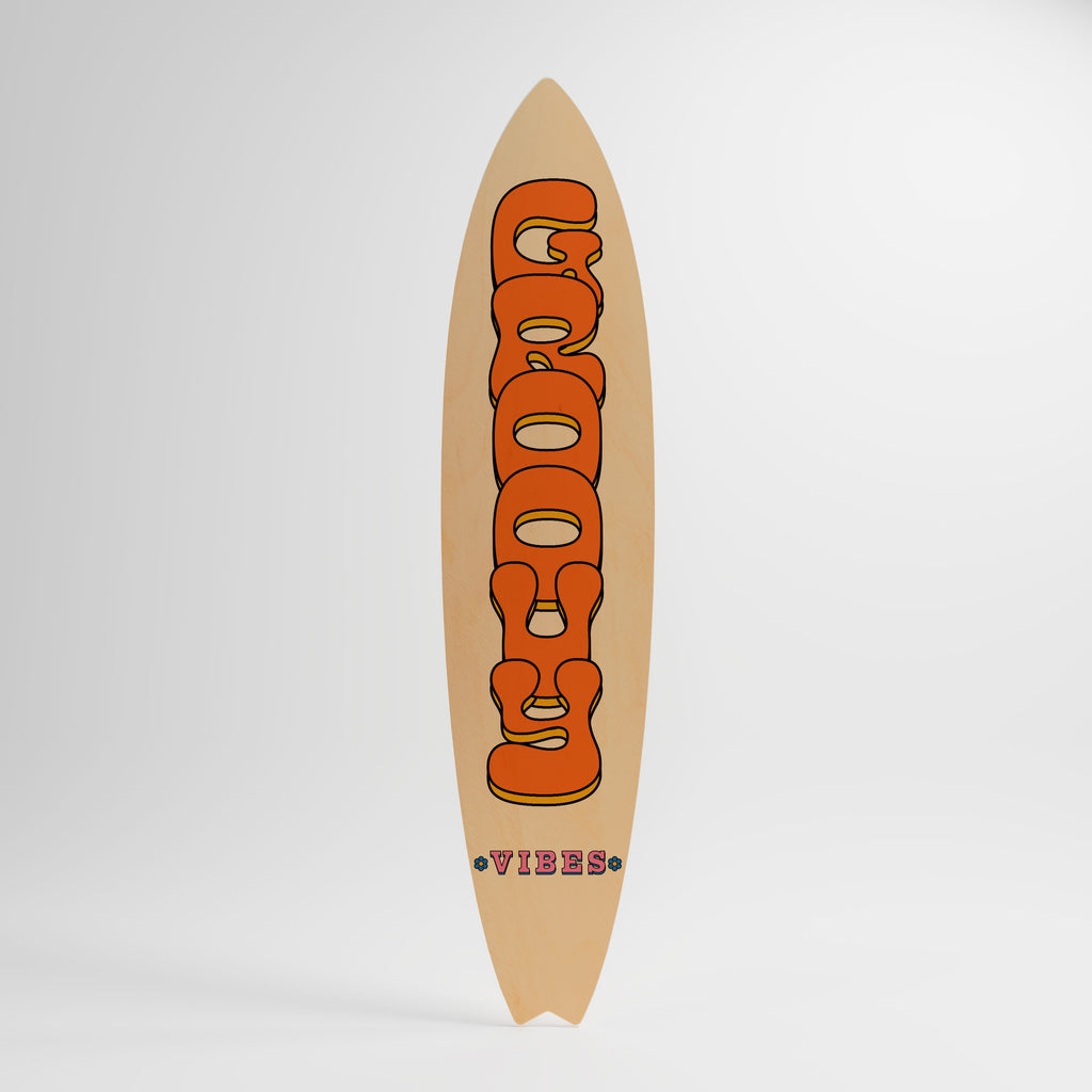 GROOVY VIBES Surfboard Decorative Panel