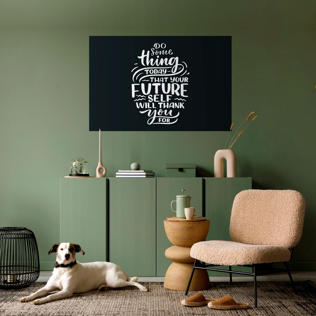 Affiche horizontale autocollante FAITES QUELQUE CHOSE AUJOURD'HUI