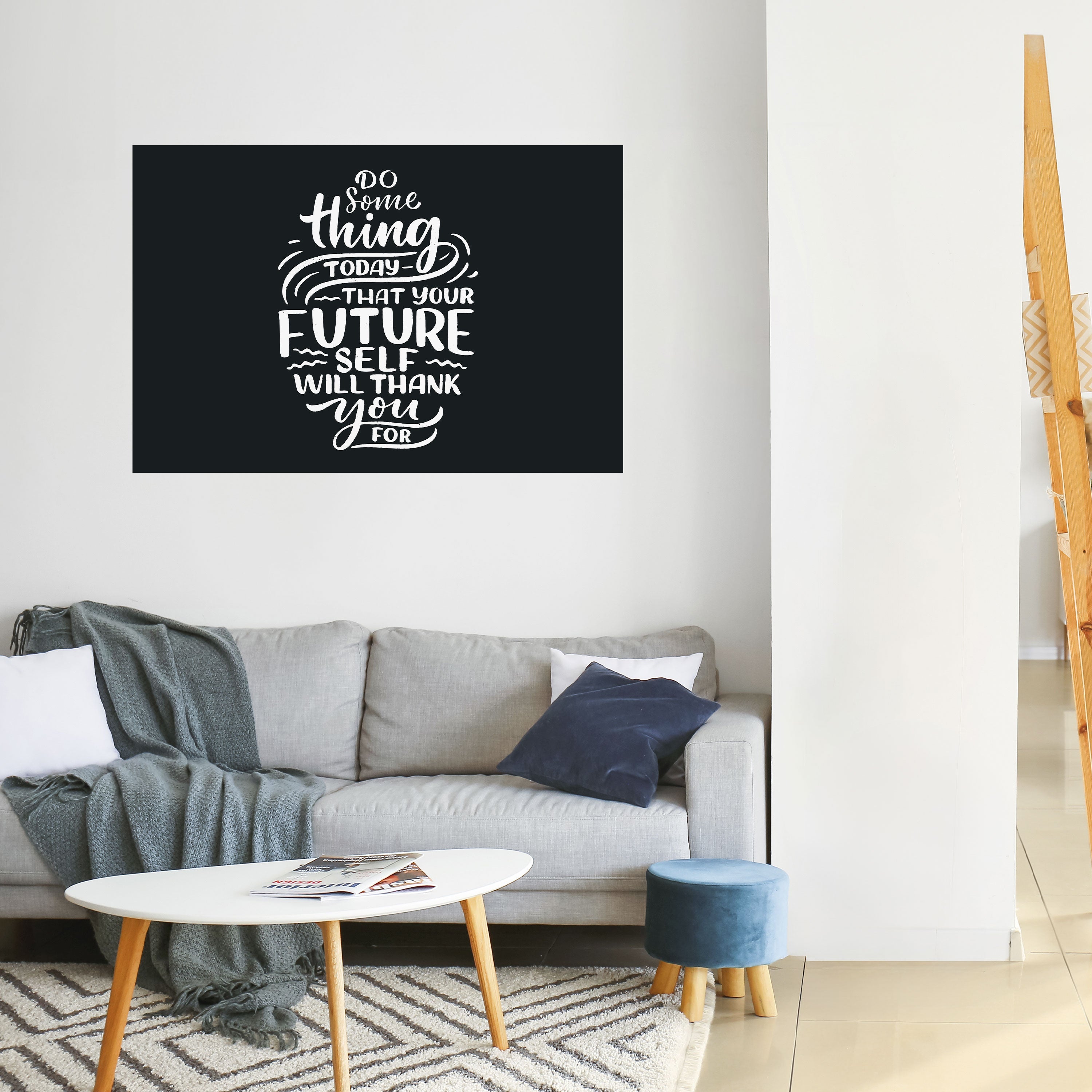 Affiche horizontale autocollante FAITES QUELQUE CHOSE AUJOURD'HUI