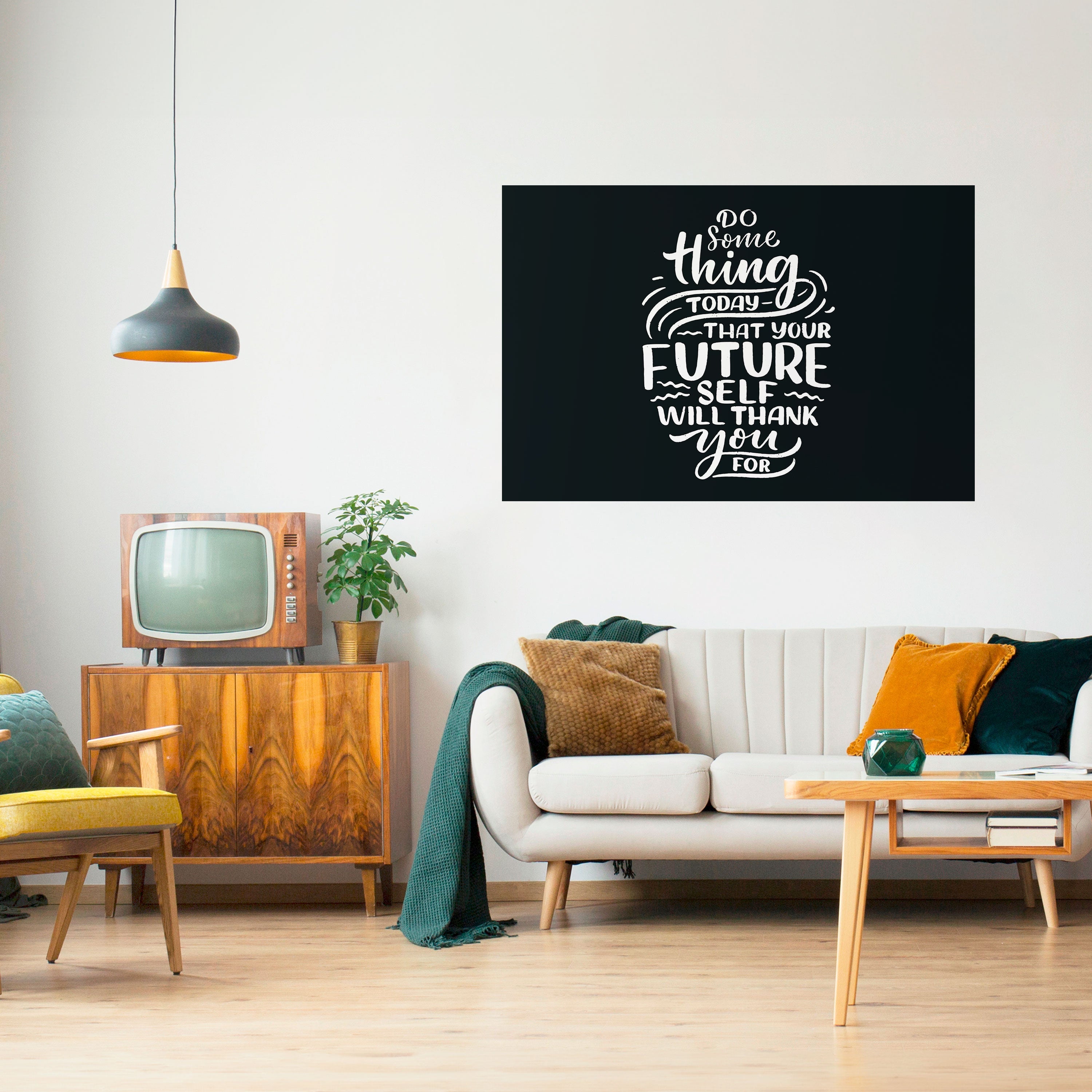 Affiche horizontale autocollante FAITES QUELQUE CHOSE AUJOURD'HUI