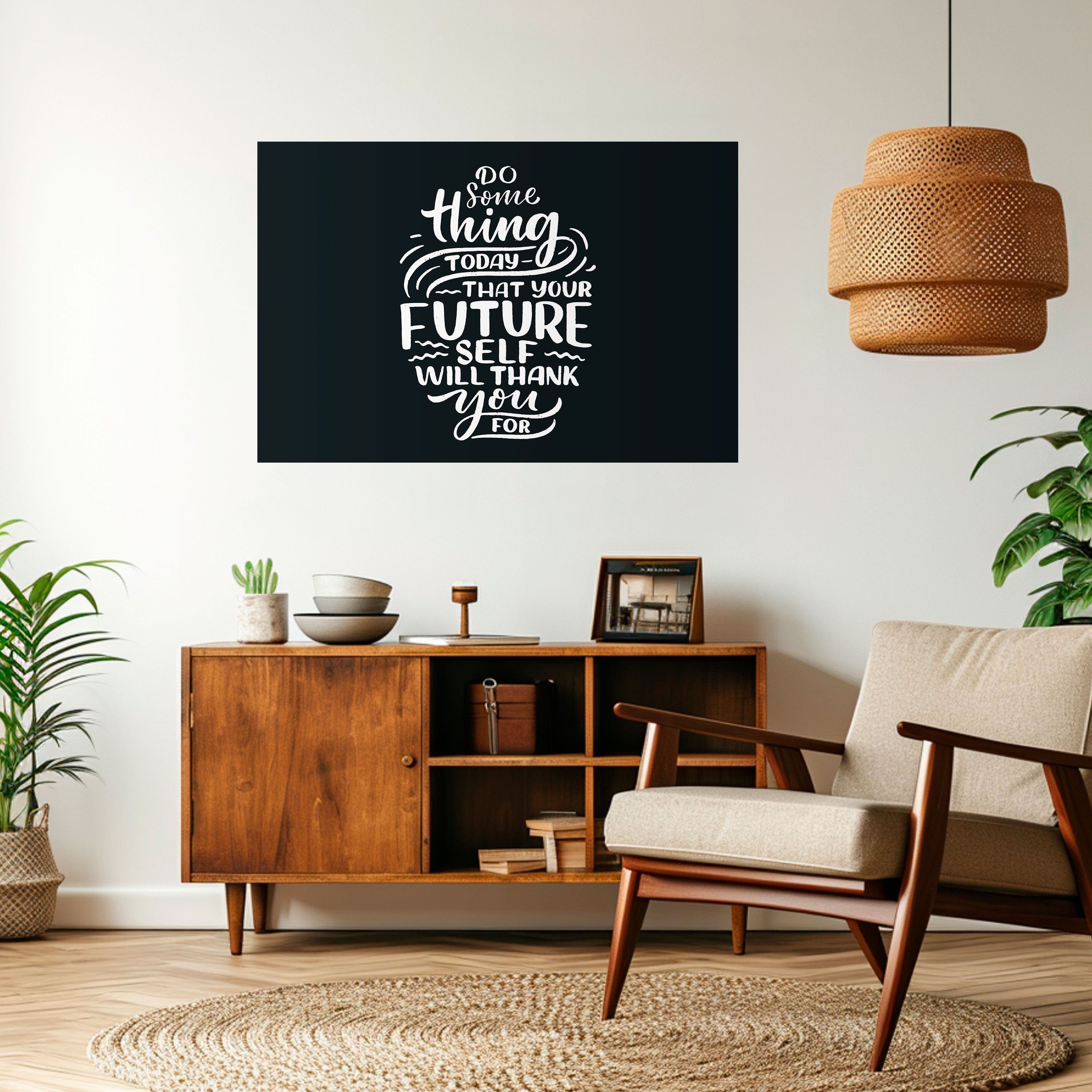 Affiche horizontale autocollante FAITES QUELQUE CHOSE AUJOURD'HUI