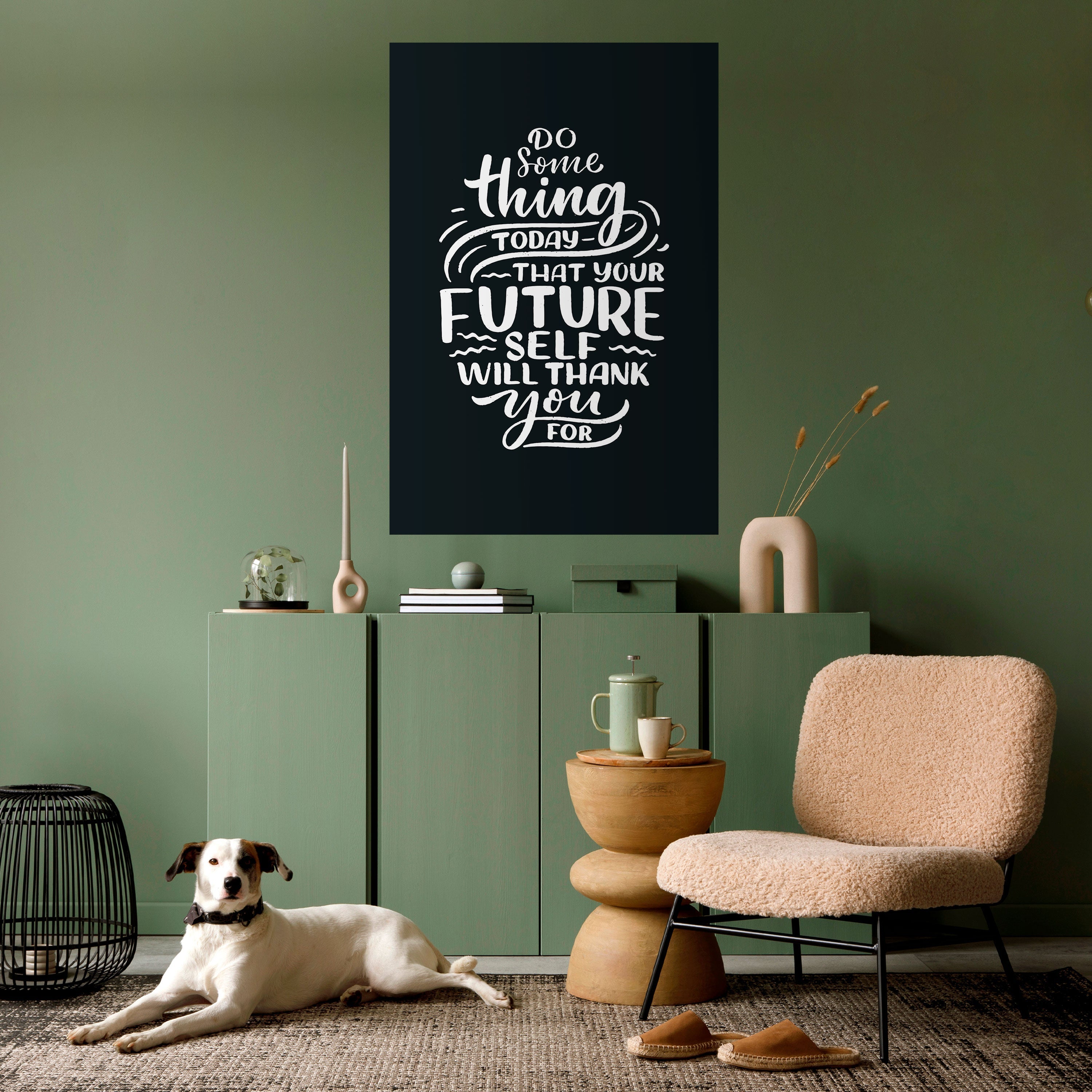 Affiche verticale autocollante FAITES QUELQUE CHOSE AUJOURD'HUI