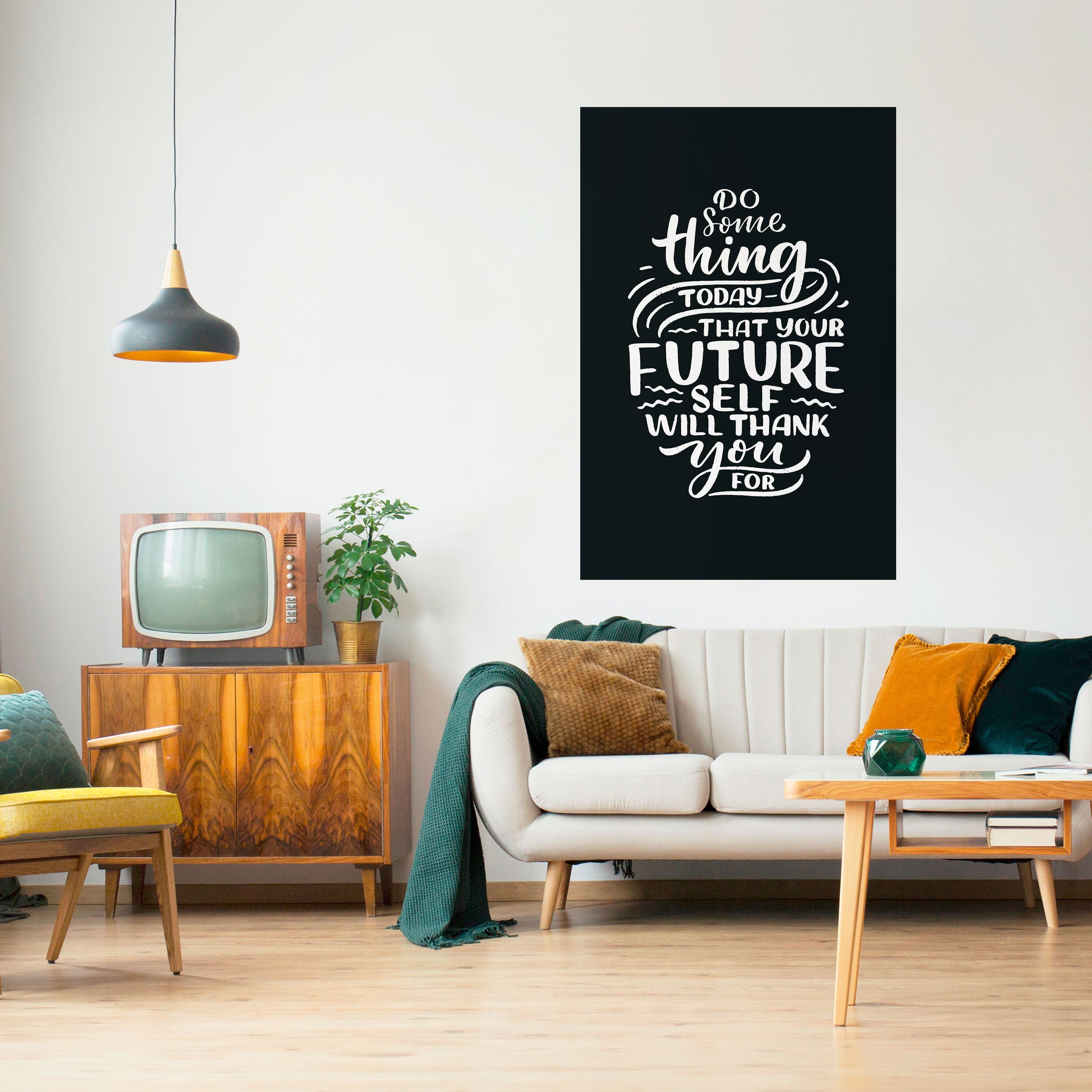 Affiche verticale autocollante FAITES QUELQUE CHOSE AUJOURD'HUI