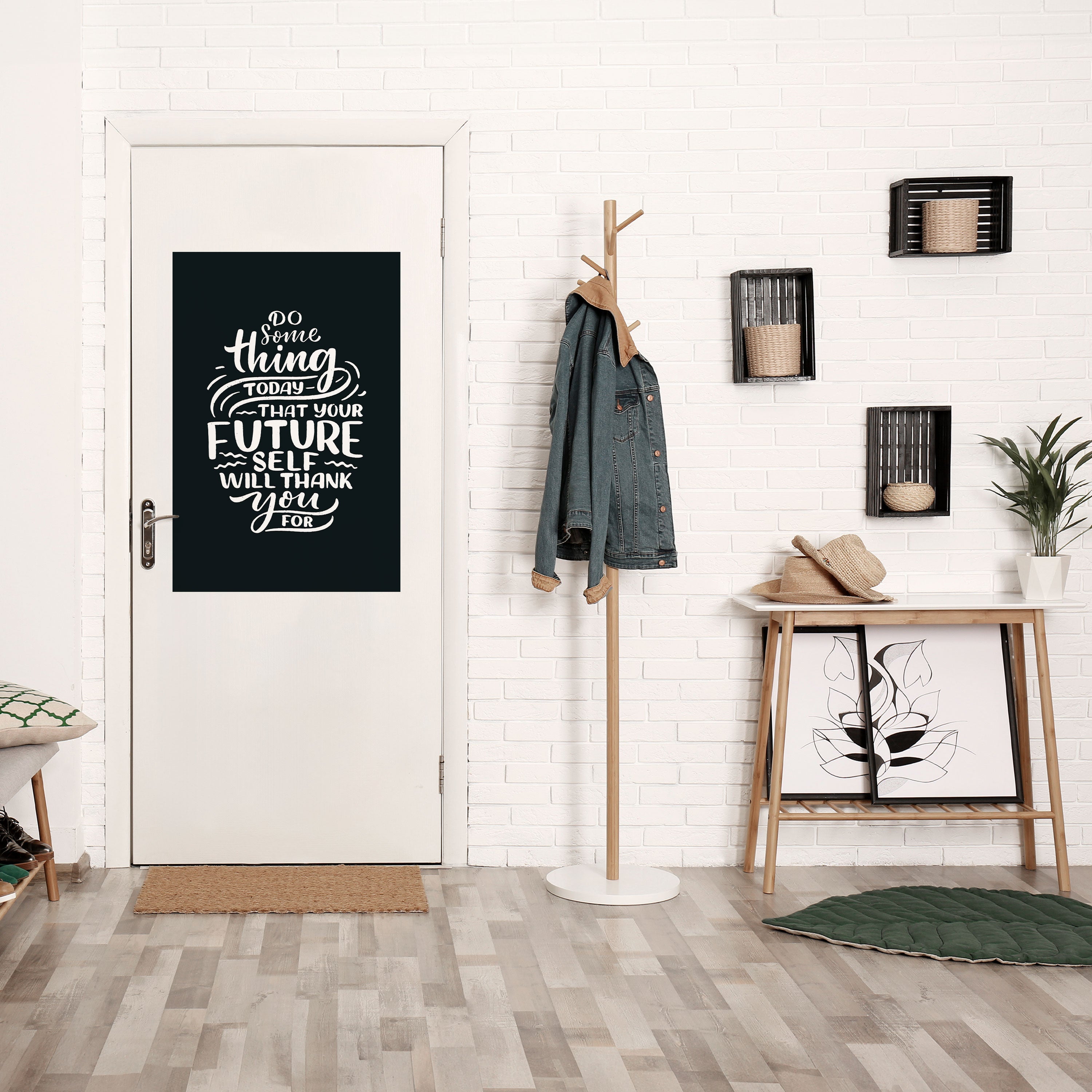 Affiche verticale autocollante FAITES QUELQUE CHOSE AUJOURD'HUI