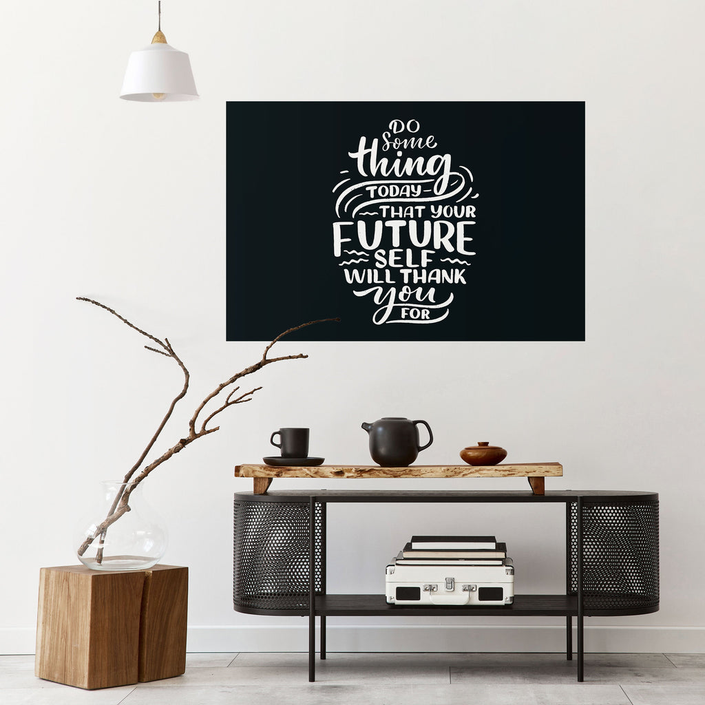 Affiche horizontale autocollante FAITES QUELQUE CHOSE AUJOURD'HUI