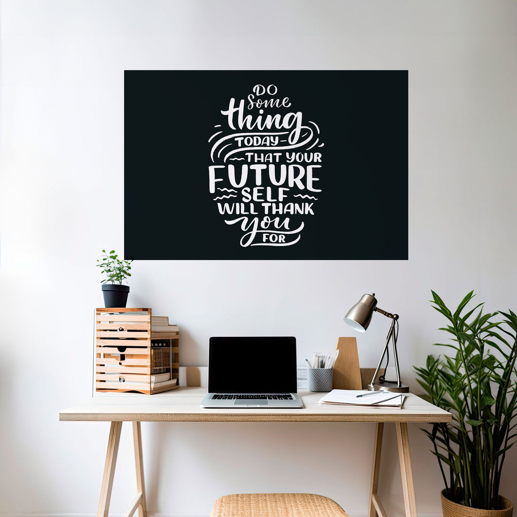 Affiche horizontale autocollante FAITES QUELQUE CHOSE AUJOURD'HUI