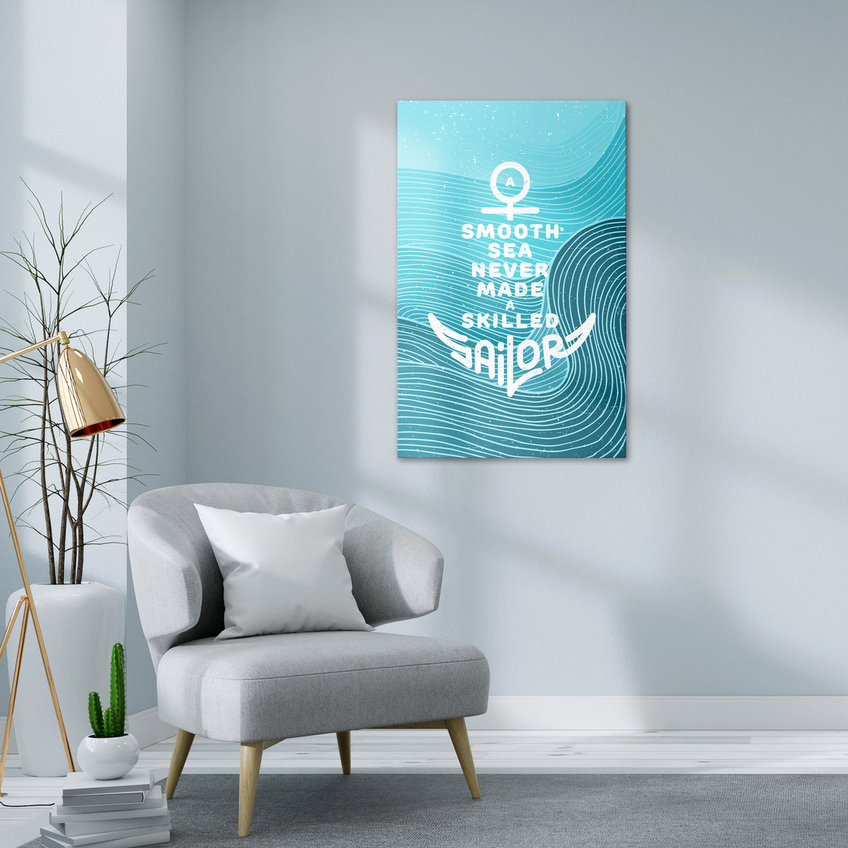 SKILLED SAILOR Vertical Canvas Print