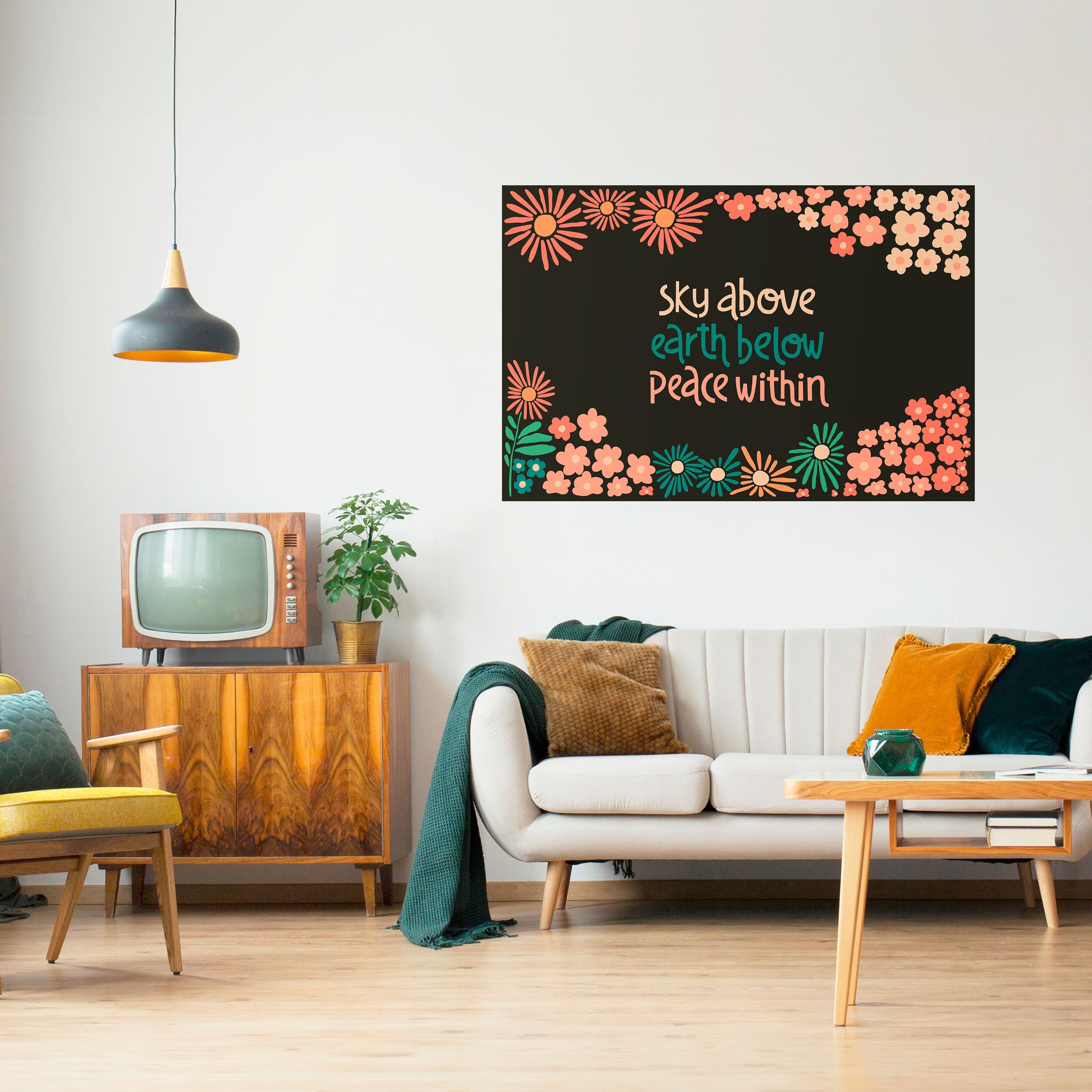 Affiche horizontale autocollante « PAIX INTÉRIEURE »