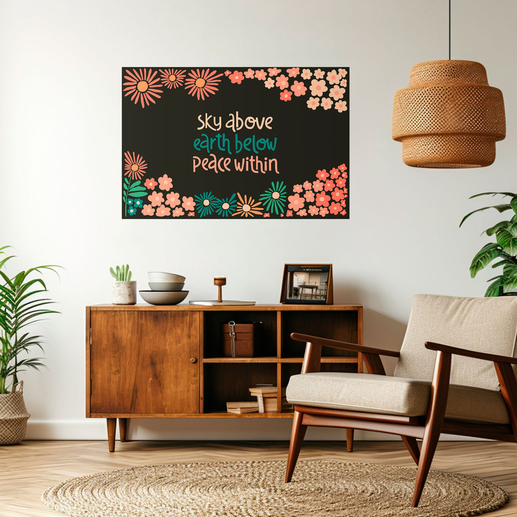 Affiche horizontale autocollante « PAIX INTÉRIEURE »