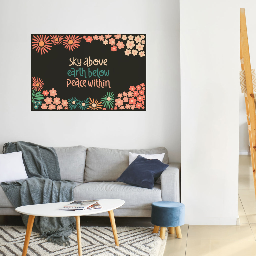 Affiche horizontale autocollante « PAIX INTÉRIEURE »