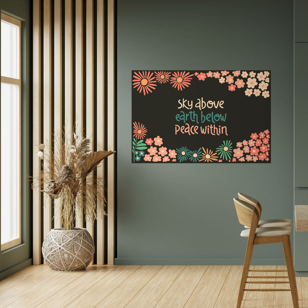 Affiche horizontale autocollante « PAIX INTÉRIEURE »