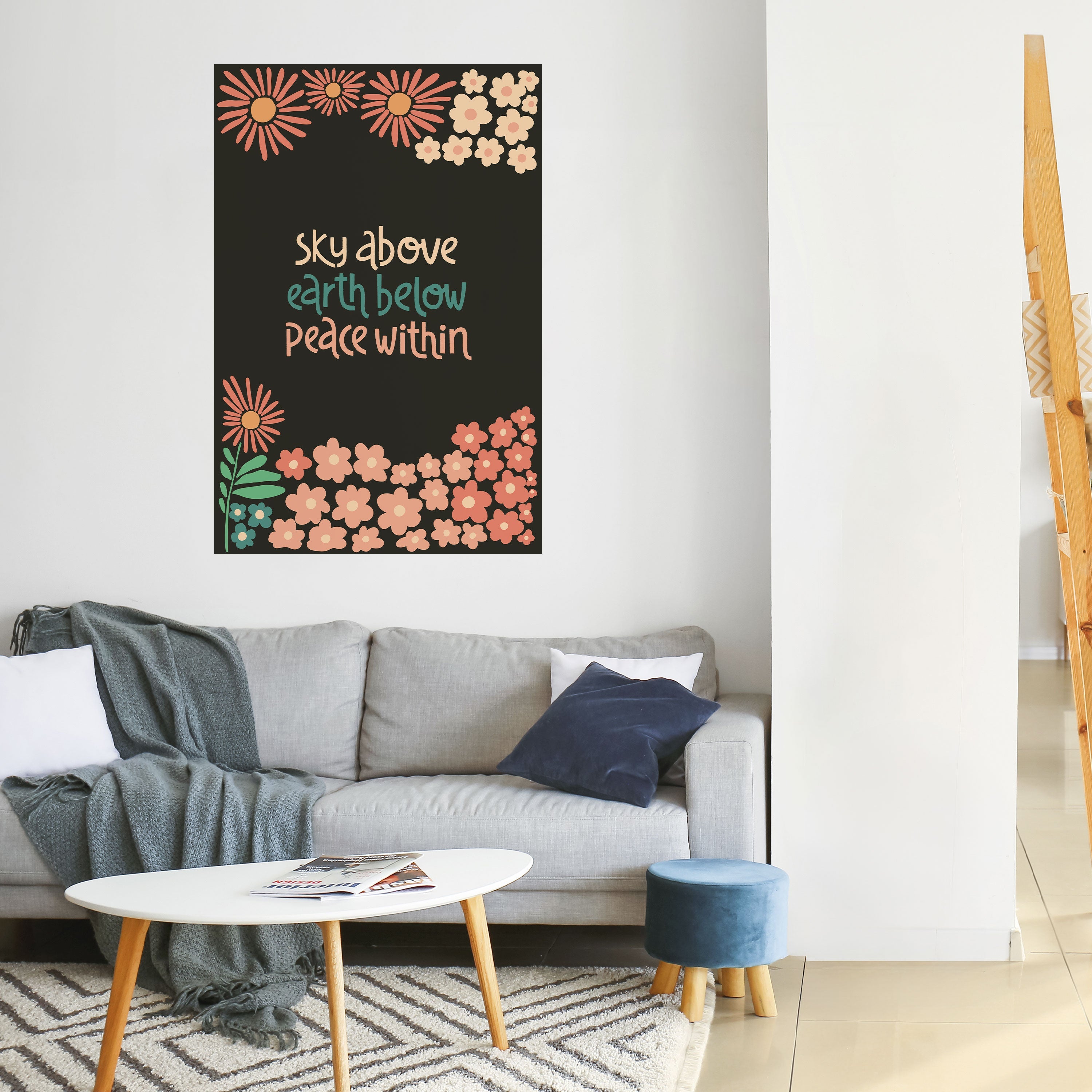 Affiche verticale autocollante « PAIX INTÉRIEURE »