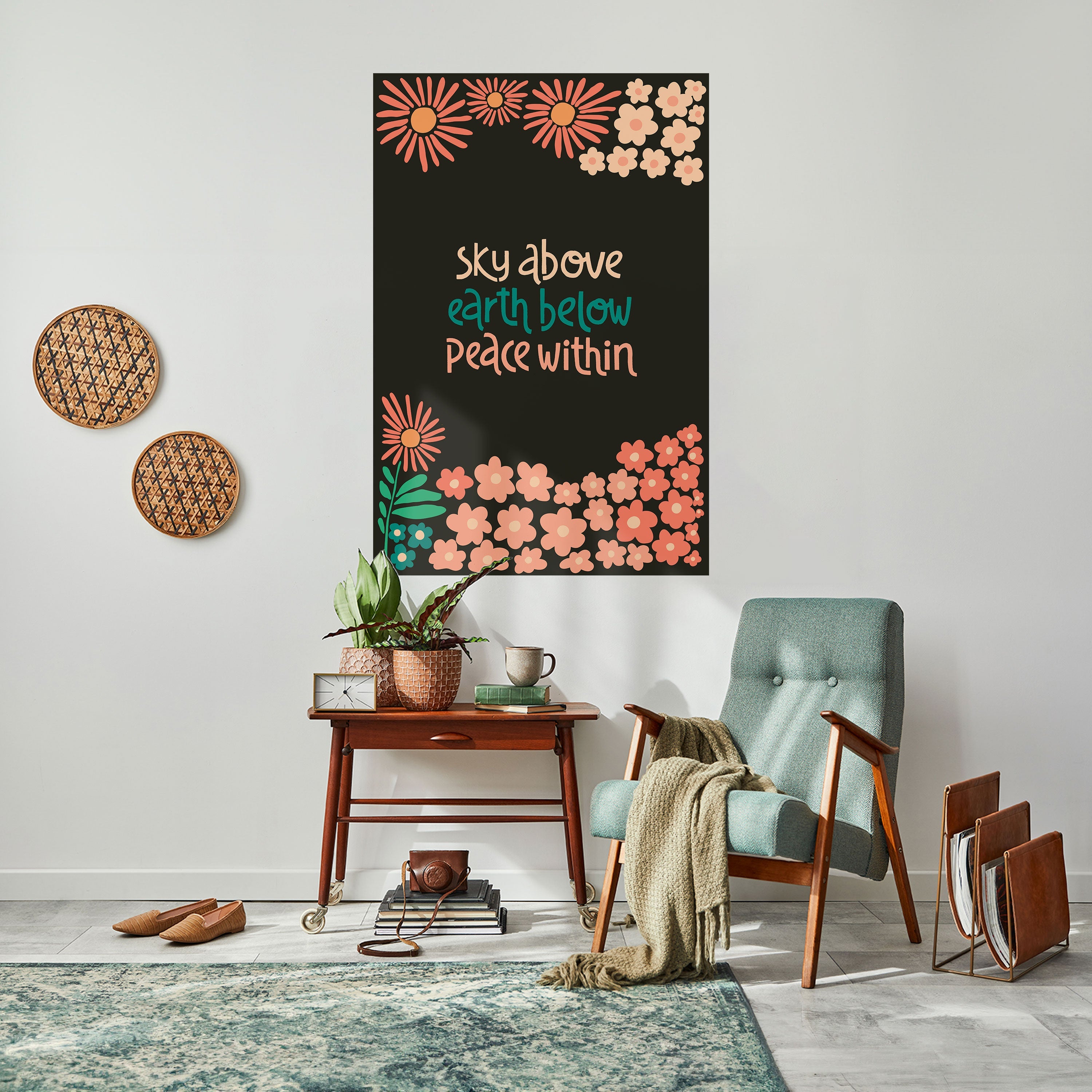 Affiche verticale autocollante « PAIX INTÉRIEURE »