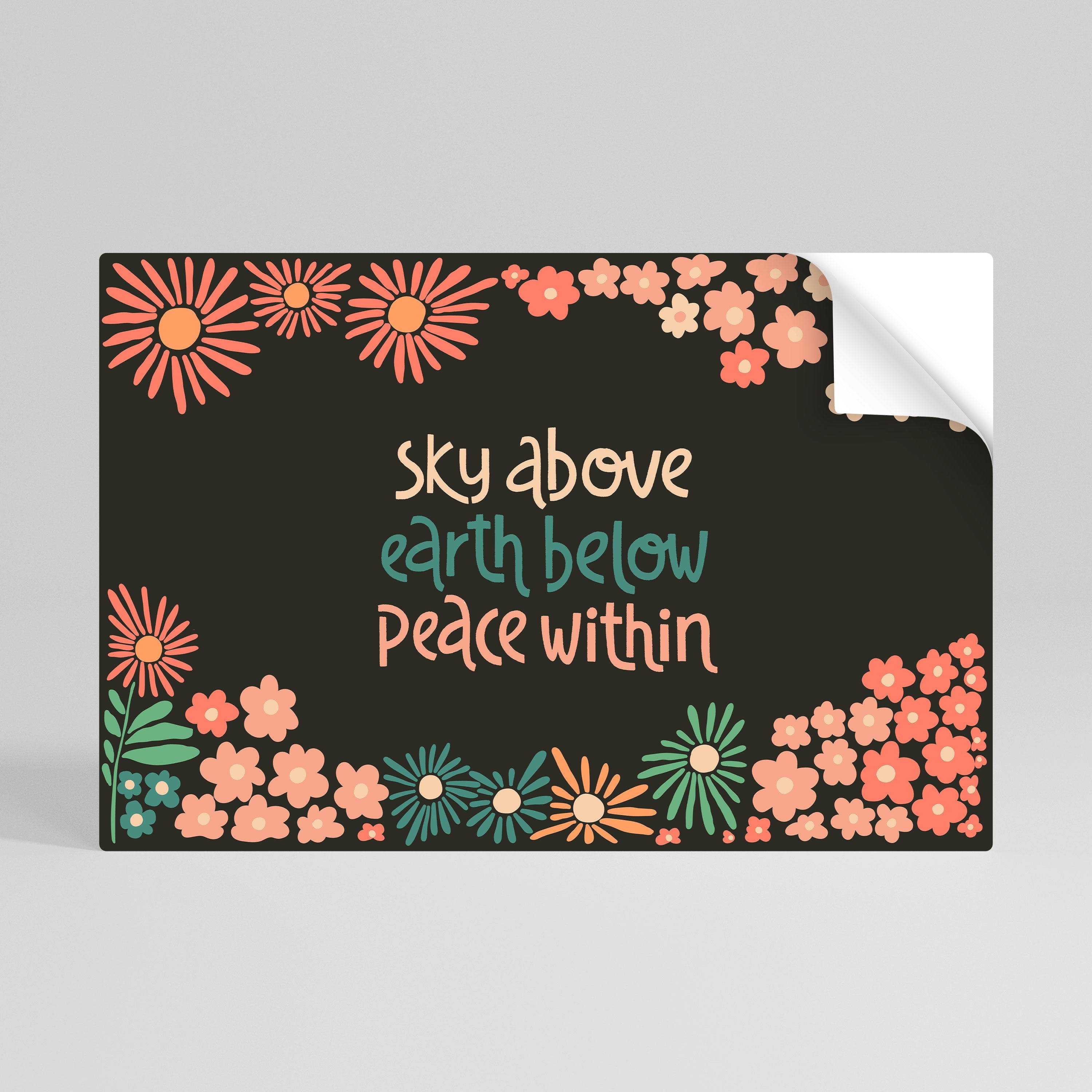 Affiche horizontale autocollante « PAIX INTÉRIEURE »