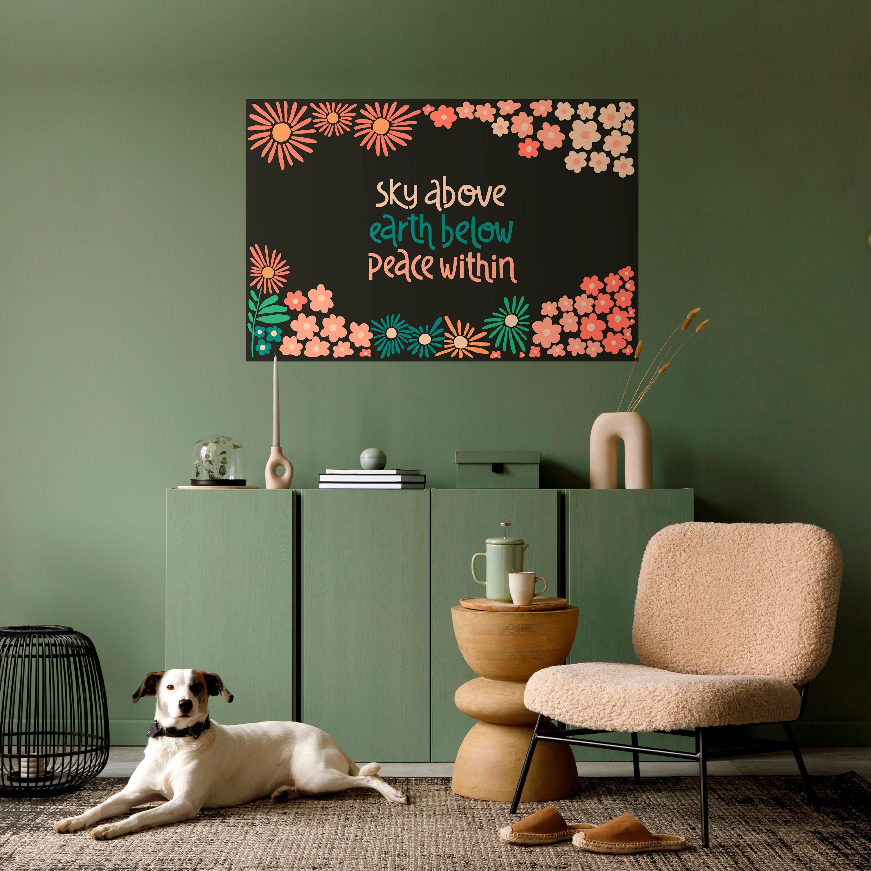 Affiche horizontale autocollante « PAIX INTÉRIEURE »