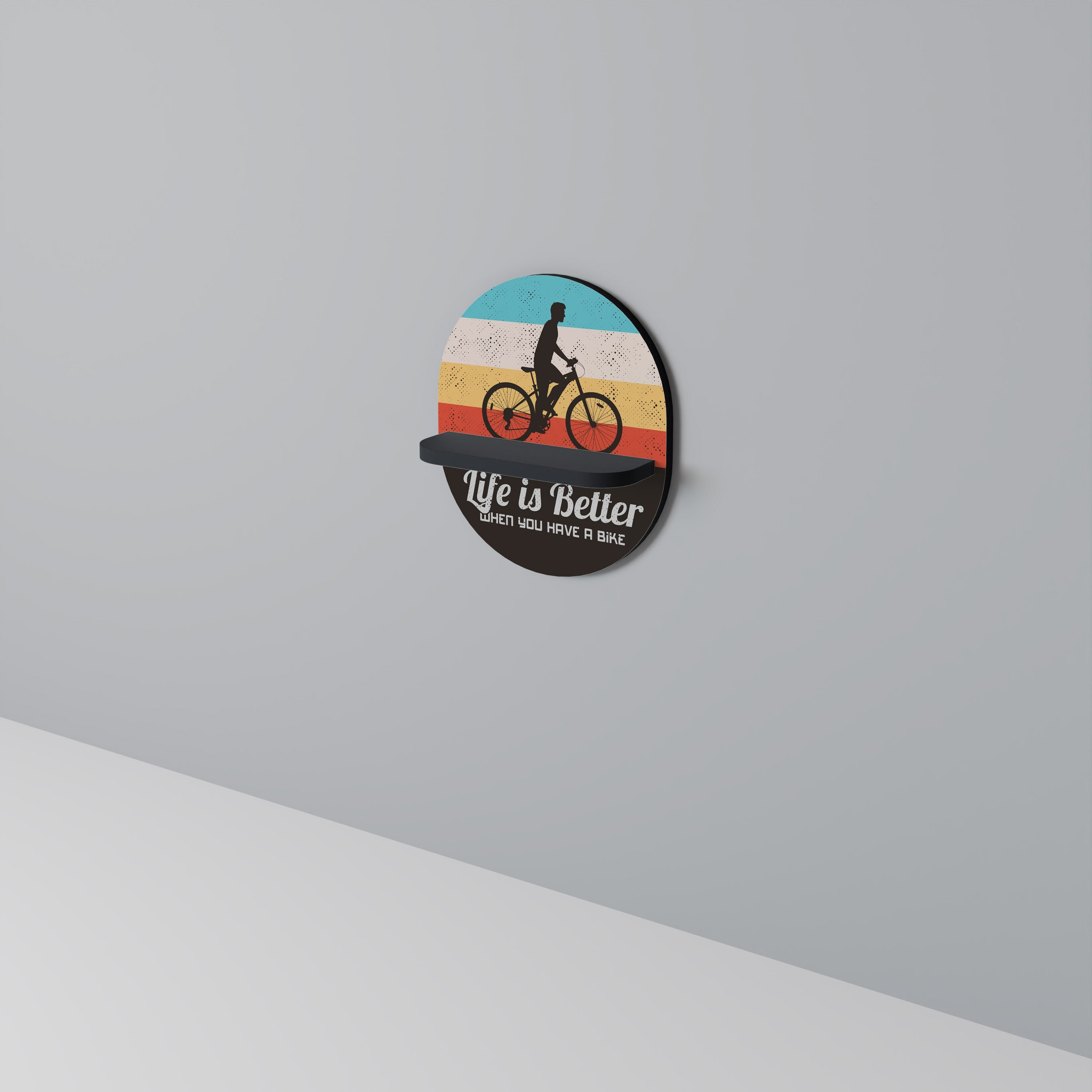 Étagère d'art ovale BETTER LIFE en finition noire