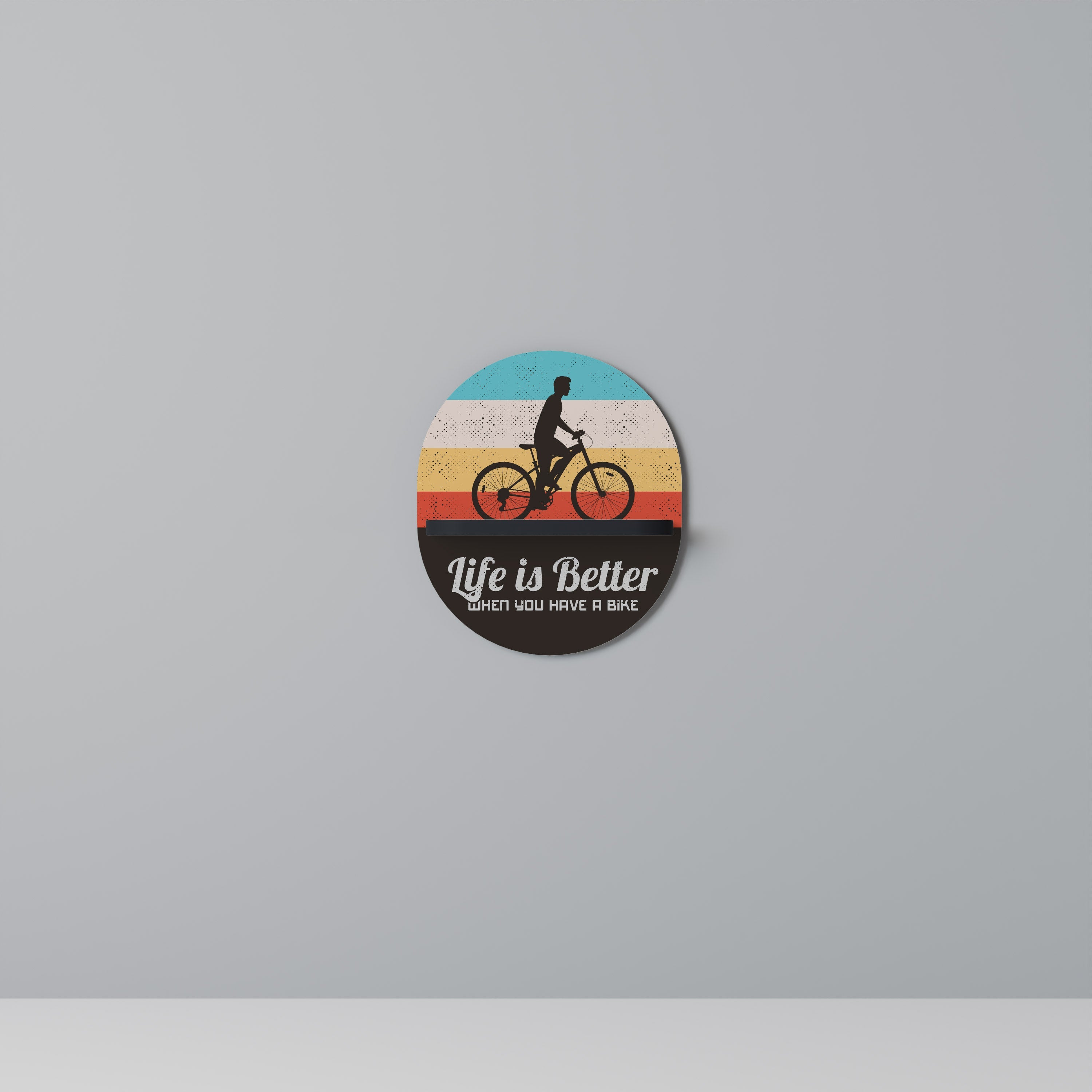 Étagère d'art ovale BETTER LIFE en finition noire