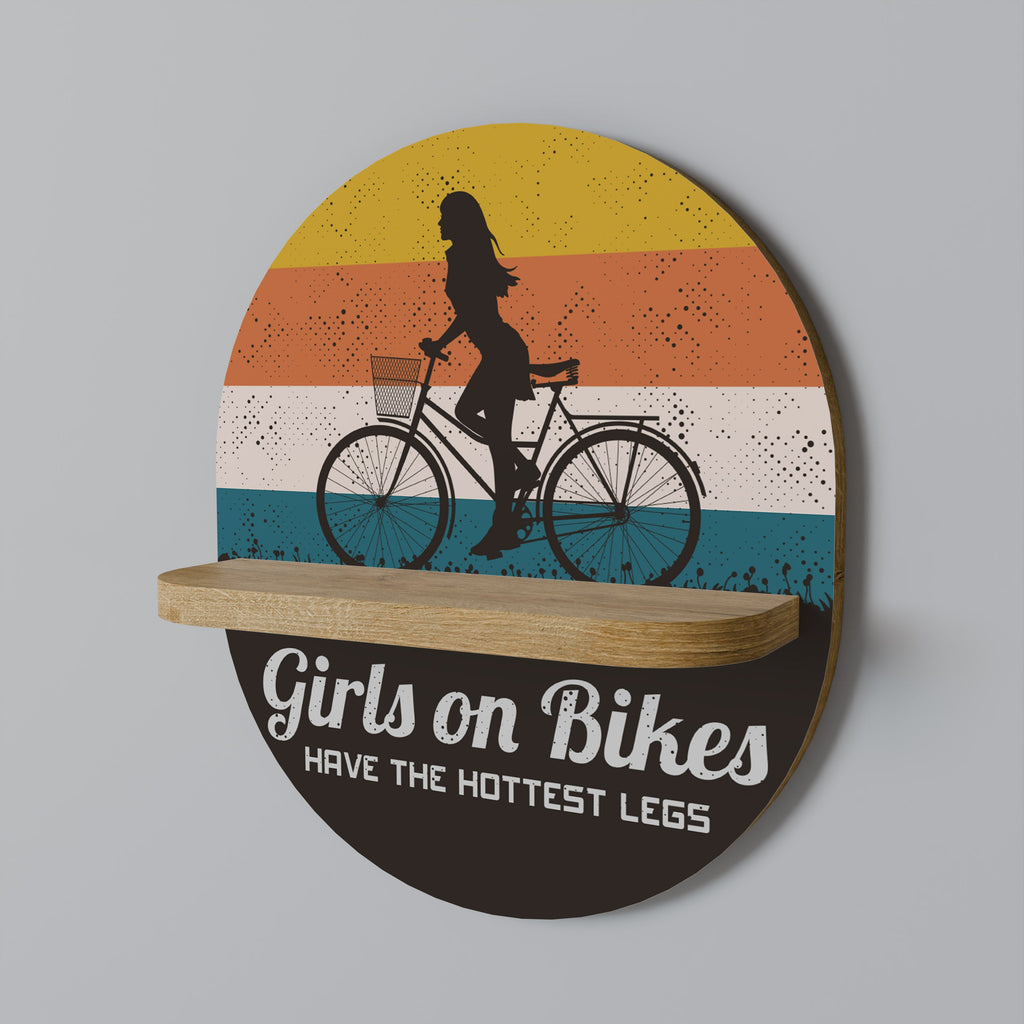 Étagère d'art ovale THE HOTTEST LEGS en effet chêne