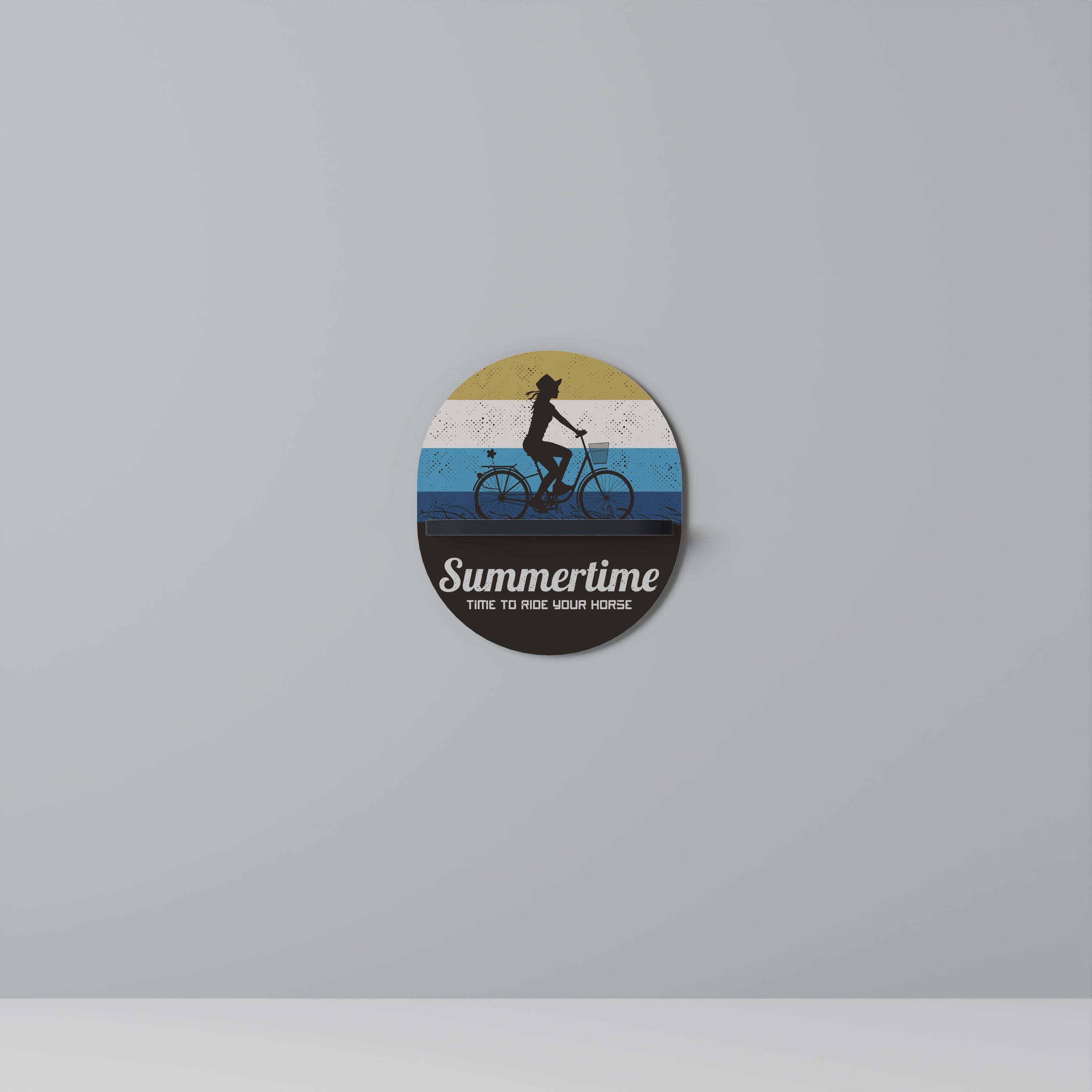 Étagère d'art ovale SUMMERTIME en finition noire