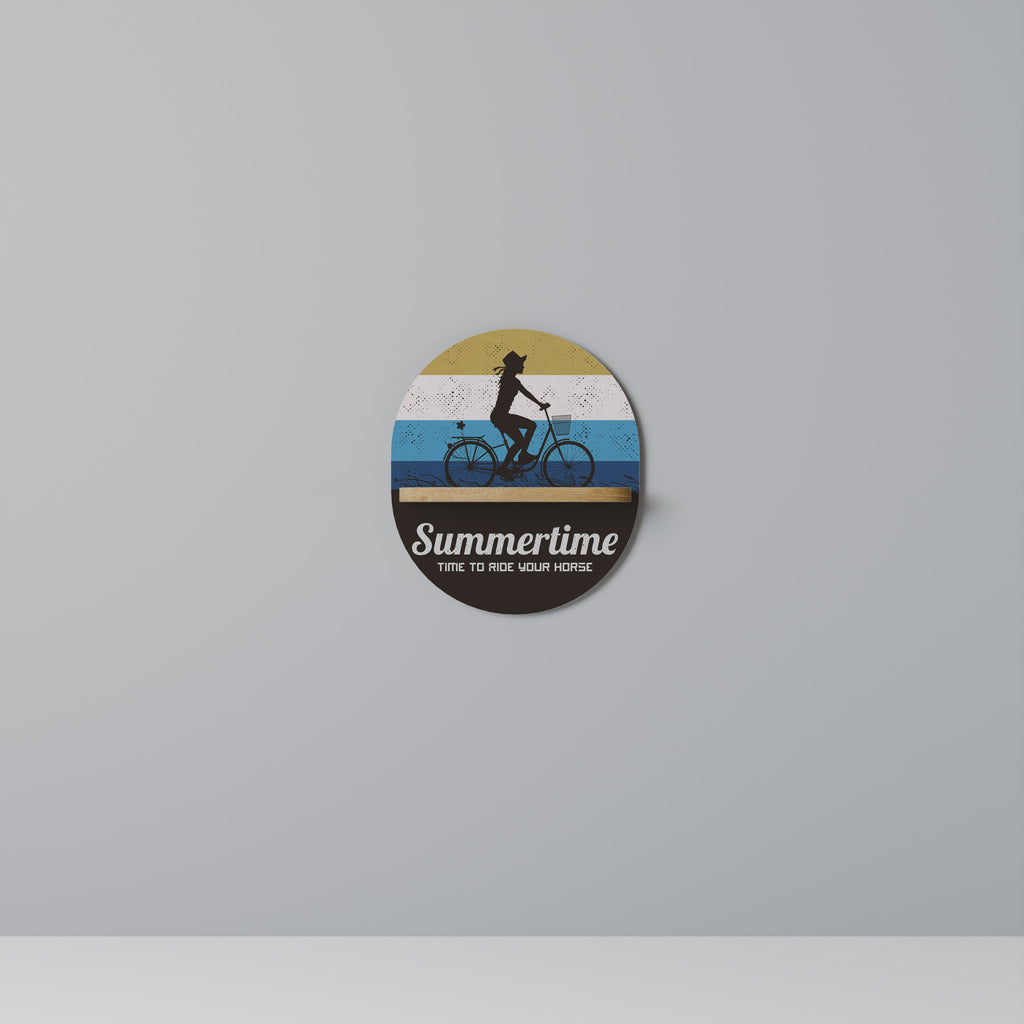 Étagère d'art ovale SUMMERTIME effet chêne