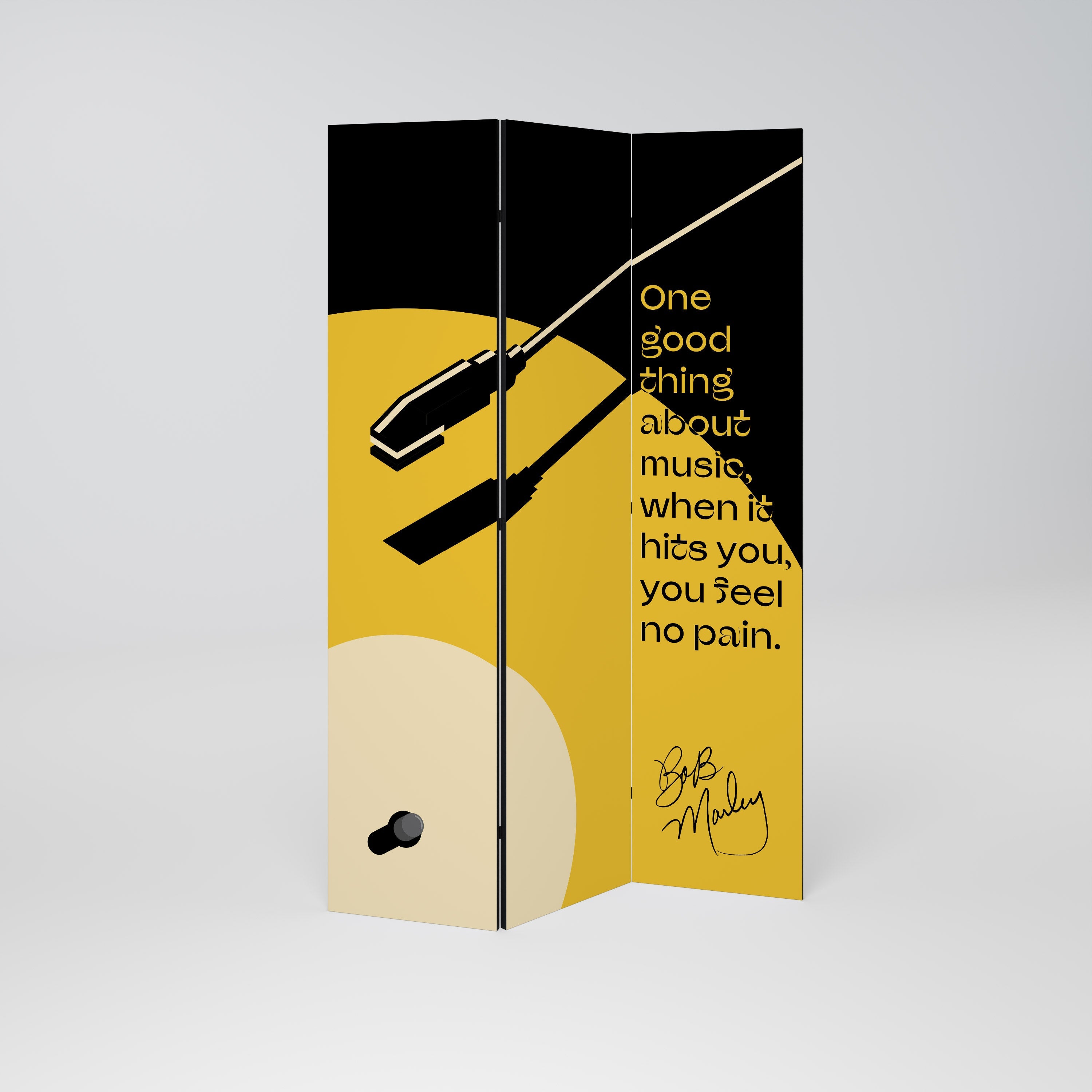 MUSIQUE - NO PAIN Paravent décoratif à 3 panneaux