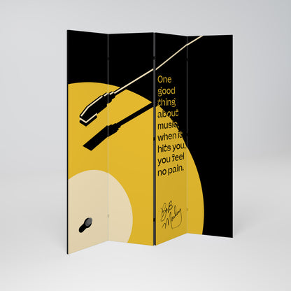MUSIC - NO PAIN 4-Panel Room Divider