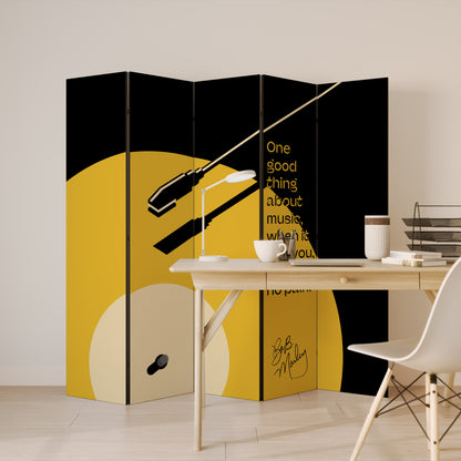MUSIC - NO PAIN 5-Panel Room Divider