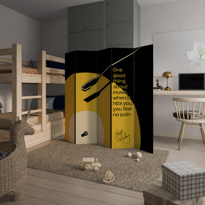 MUSIC - NO PAIN 5-Panel Room Divider