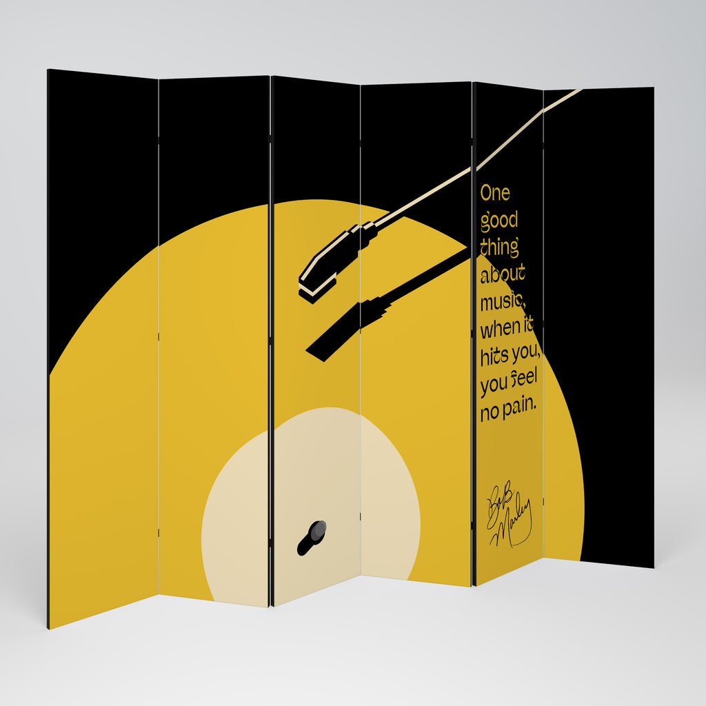 MUSIC - NO PAIN 6-Panel Room Divider