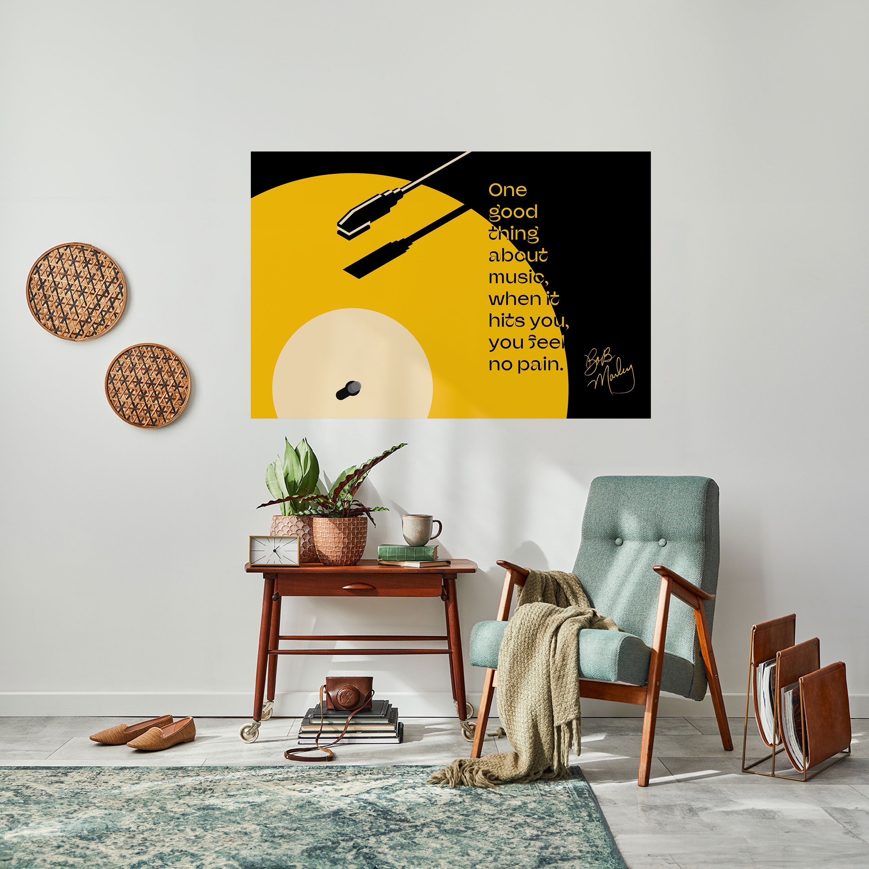 MUSIQUE - NO PAIN Affiche horizontale autocollante