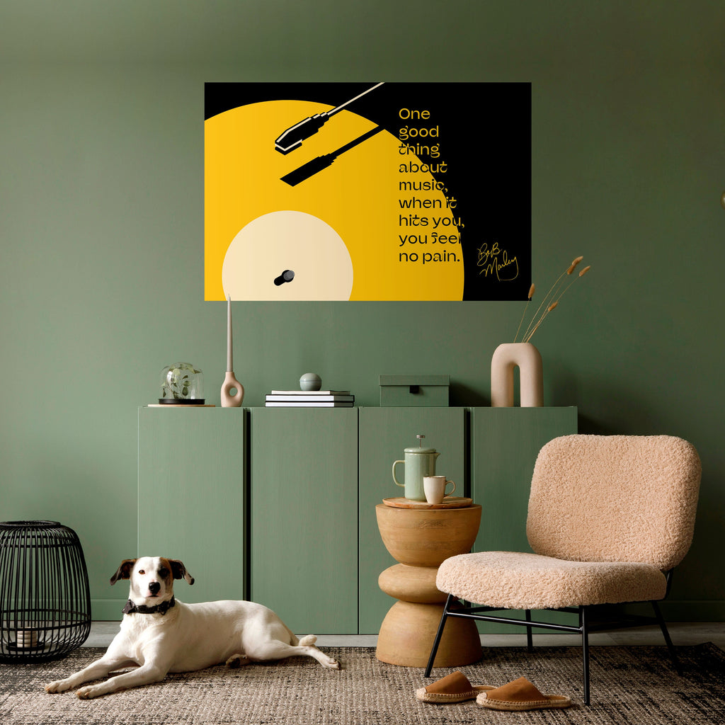 MUSIQUE - NO PAIN Affiche horizontale autocollante