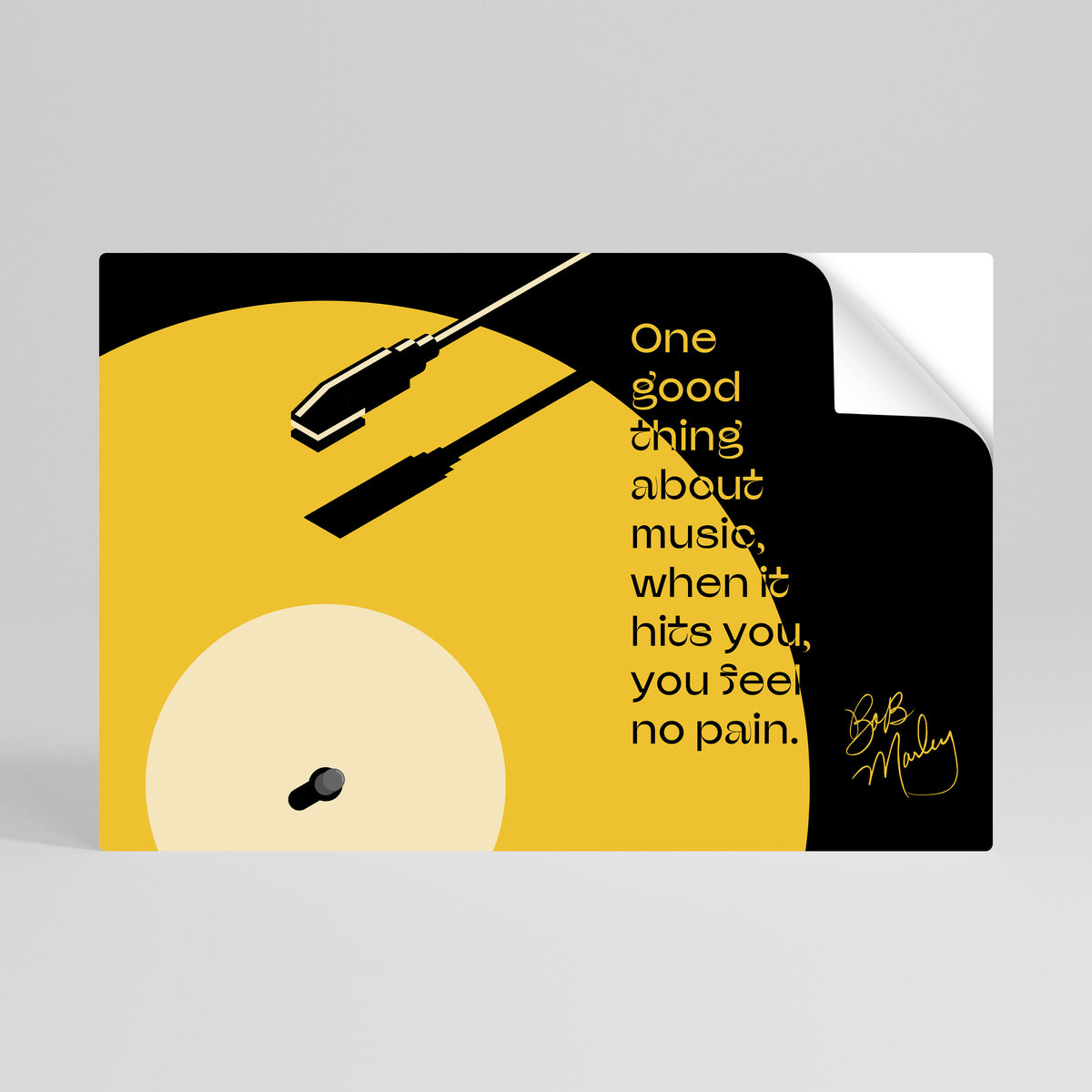 MUSIC - NO PAIN Peel and Stick Horizontal Poster