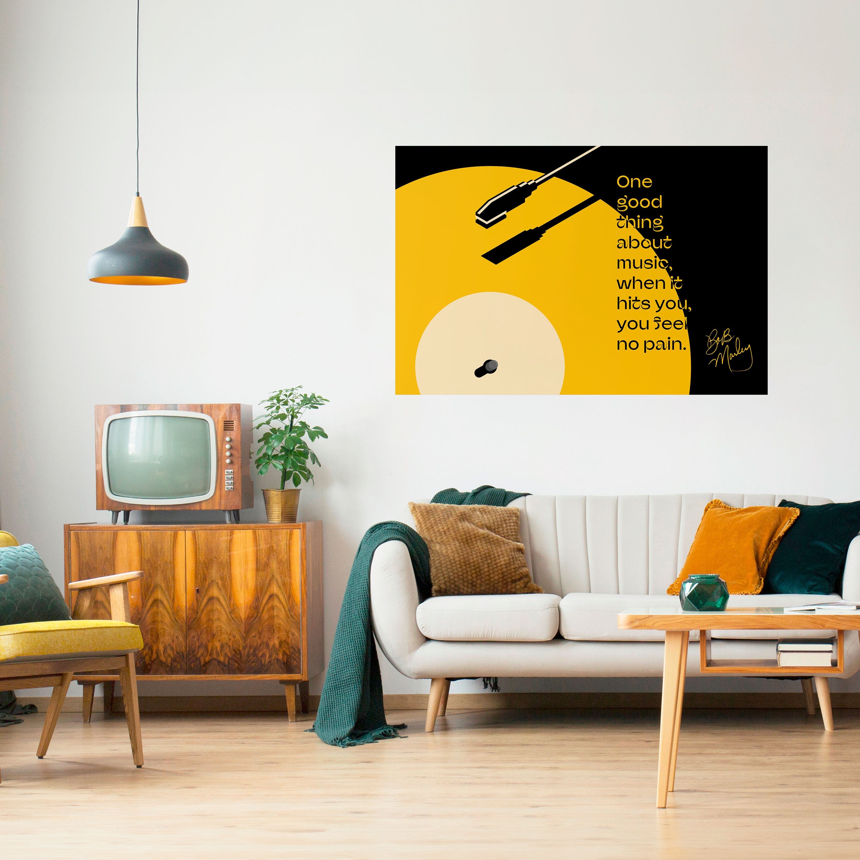 MUSIQUE - NO PAIN Affiche horizontale autocollante