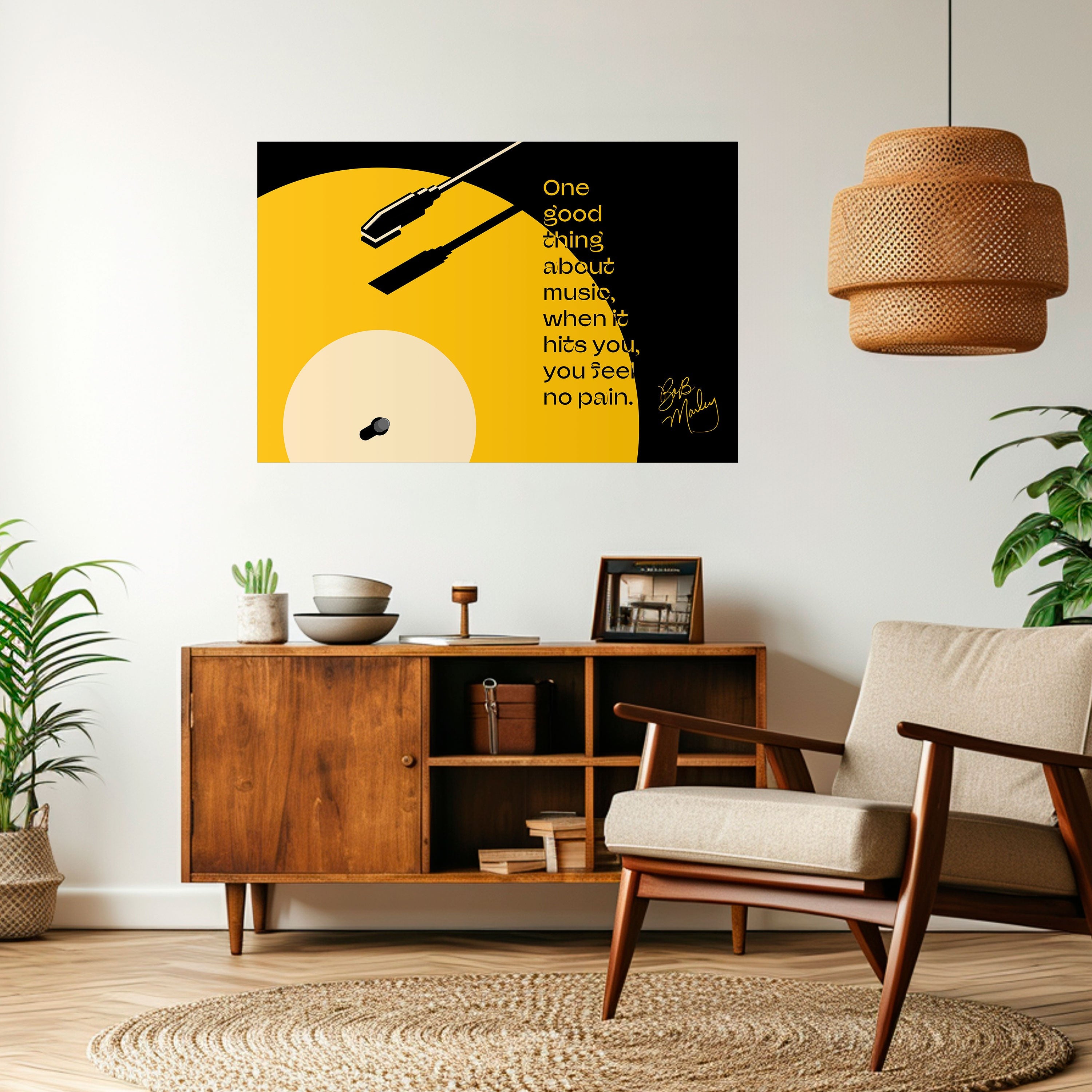 MUSIQUE - NO PAIN Affiche horizontale autocollante