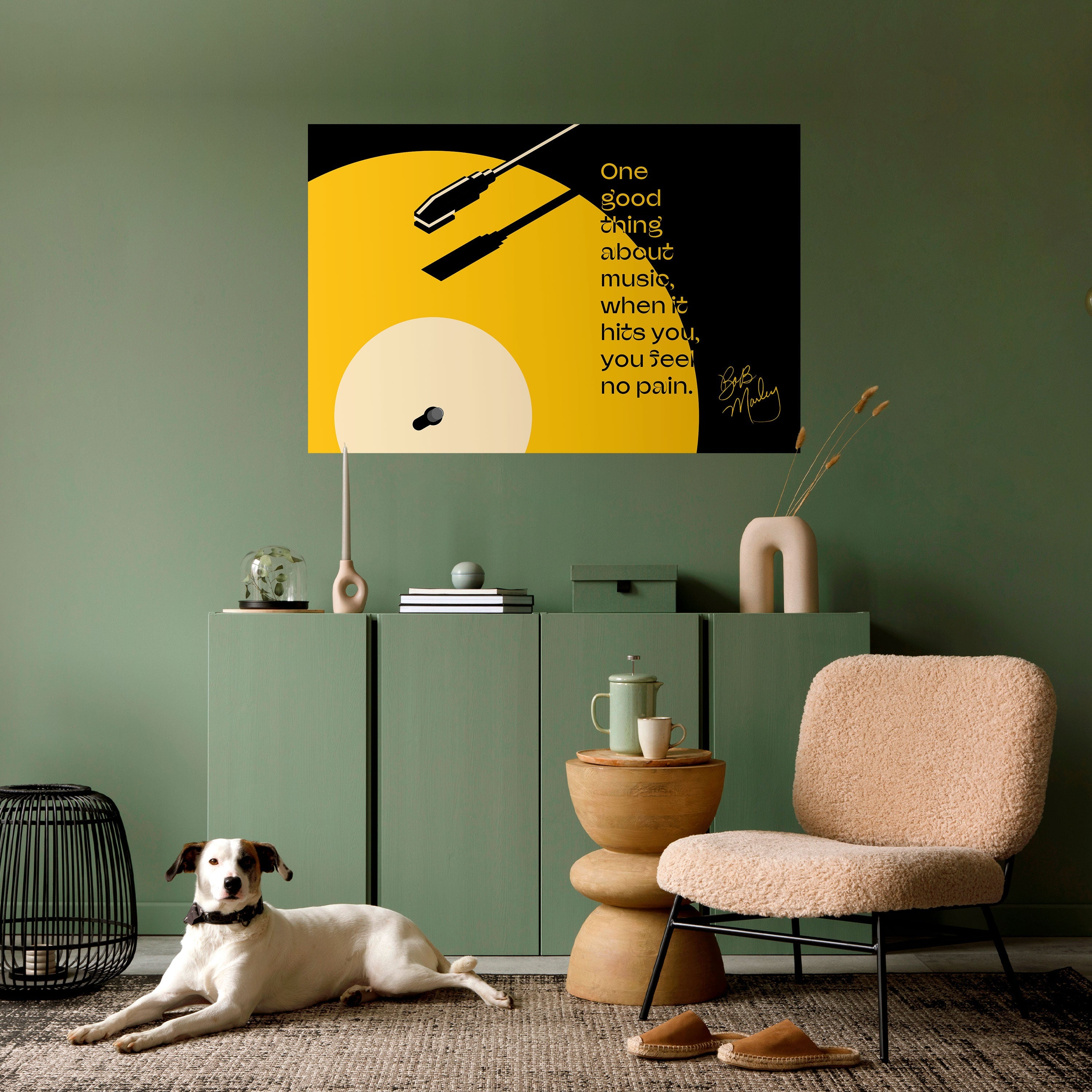 MUSIQUE - NO PAIN Affiche horizontale autocollante