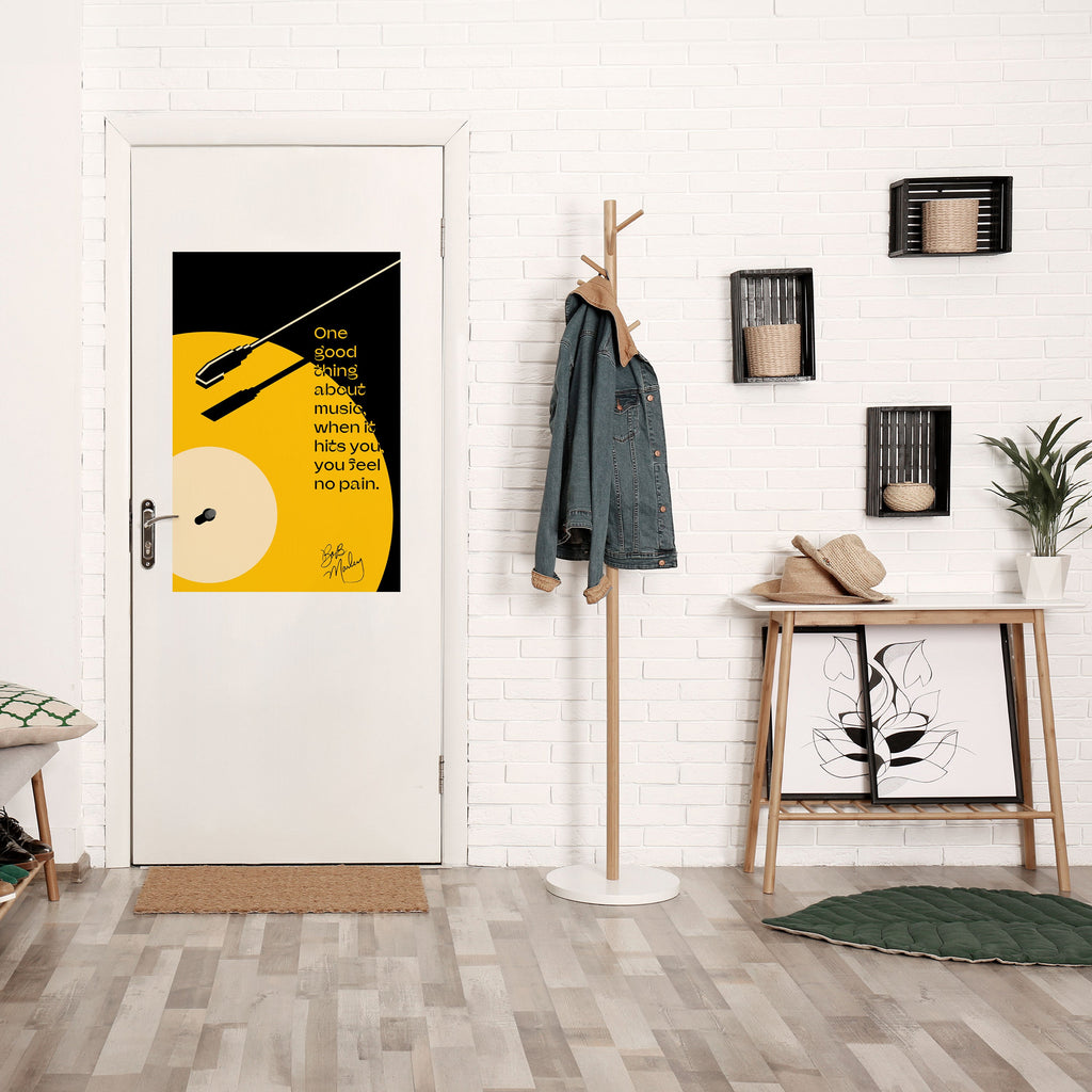 MUSIQUE - NO PAIN Affiche verticale autocollante