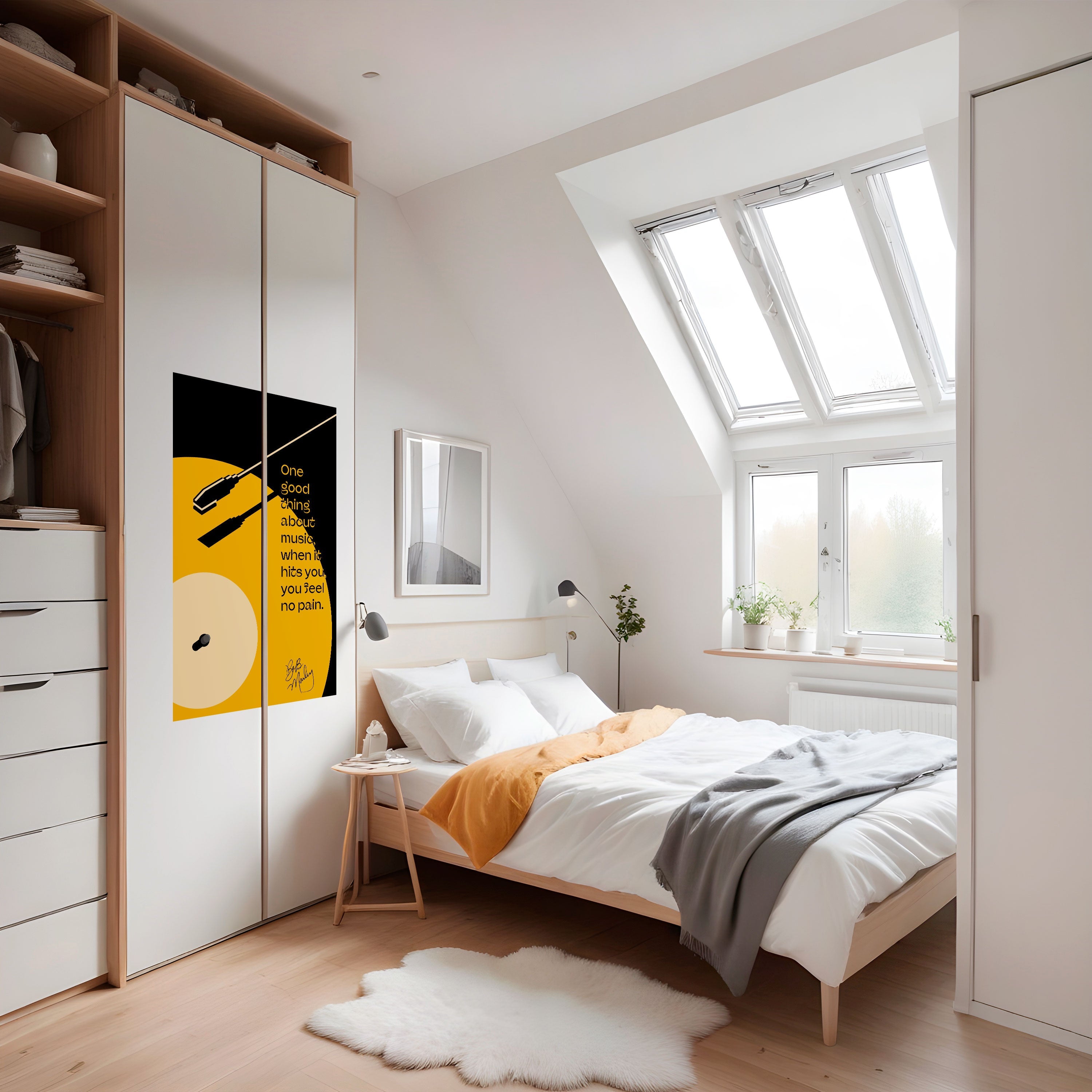 MUSIQUE - NO PAIN Affiche verticale autocollante