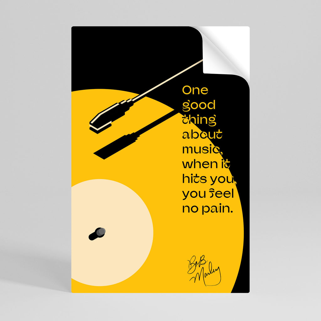 MUSIQUE - NO PAIN Affiche verticale autocollante