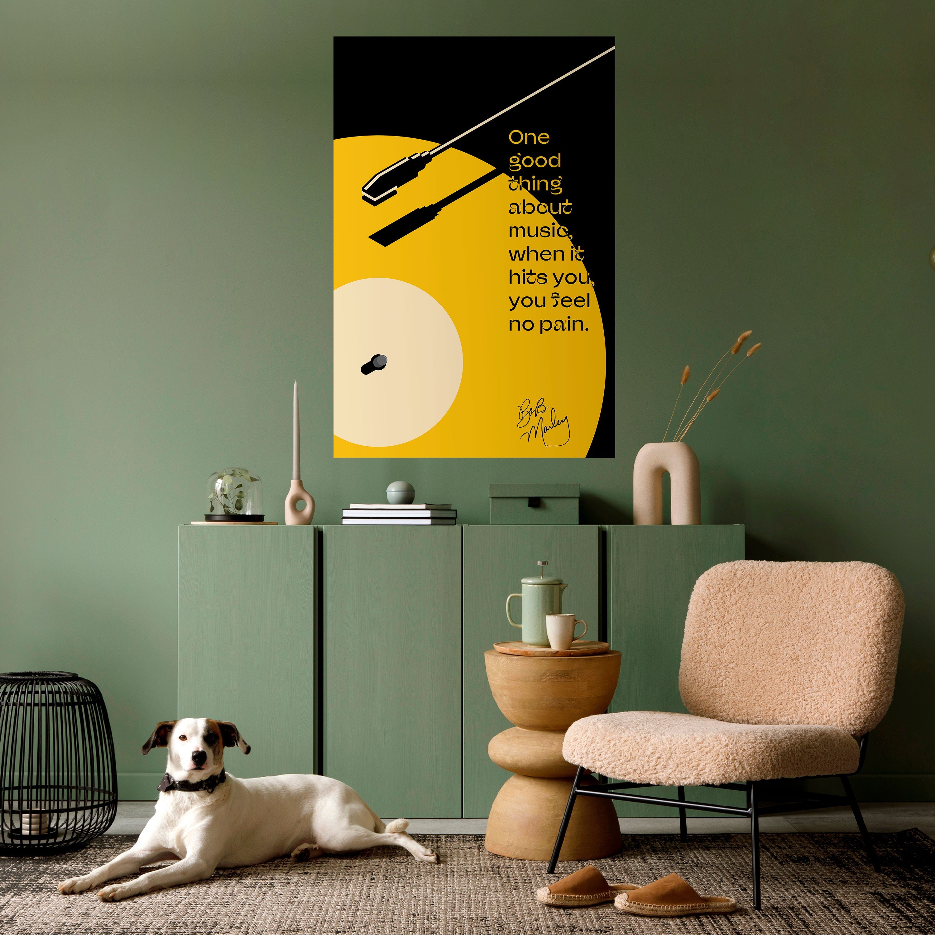 MUSIQUE - NO PAIN Affiche verticale autocollante