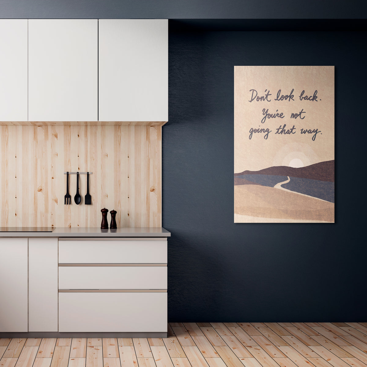 DON'T LOOK BACK Vertical Canvas Print