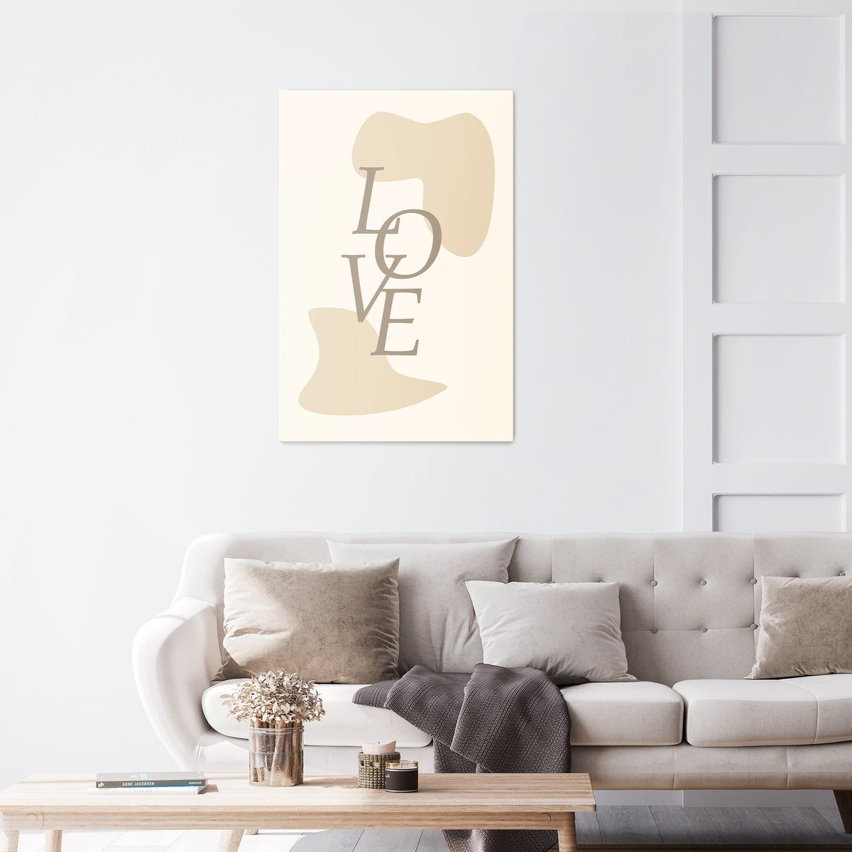LOVE IN FORM Vertical Canvas Print