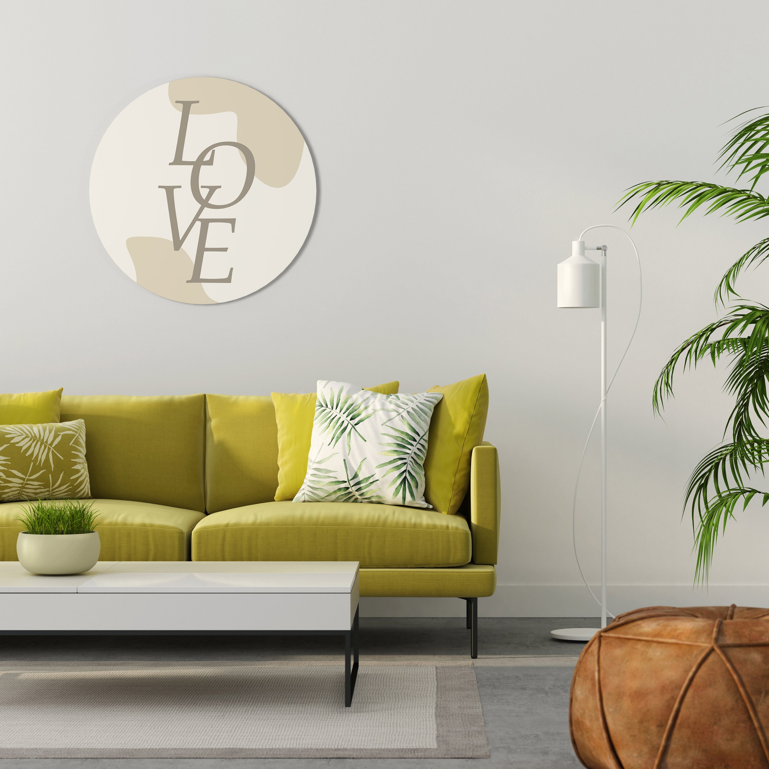 L'AMOUR EN FORME Art mural rond